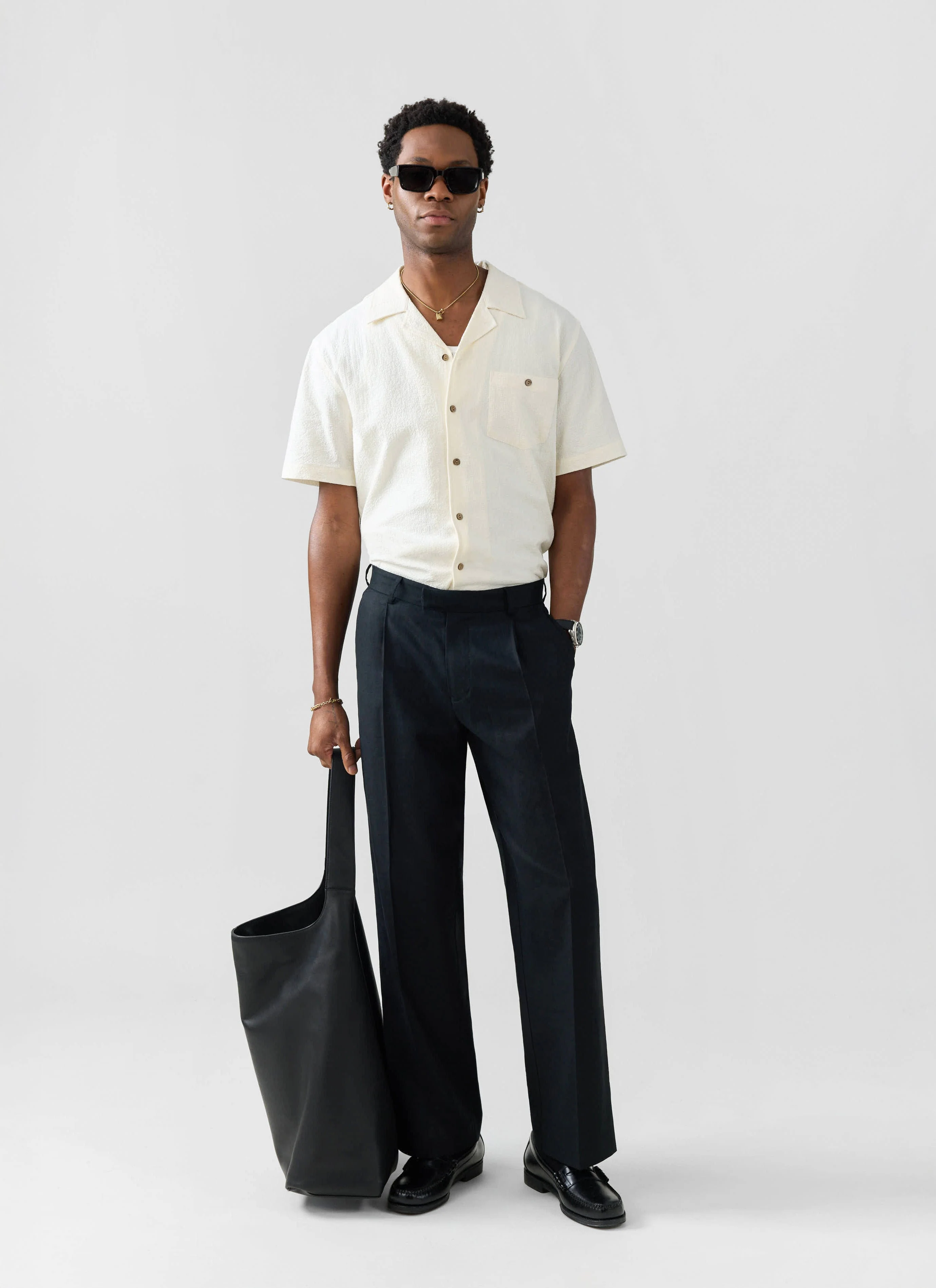 Cuban Shirt | Seersucker | Cream - Image 9