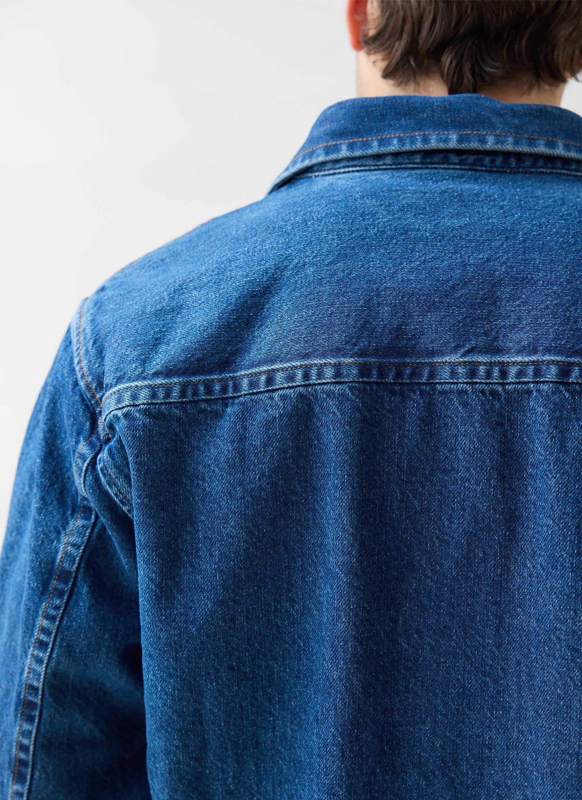 Denim Heavyweight Overshirt | Cotton | Mid Wash Blue - Image 6