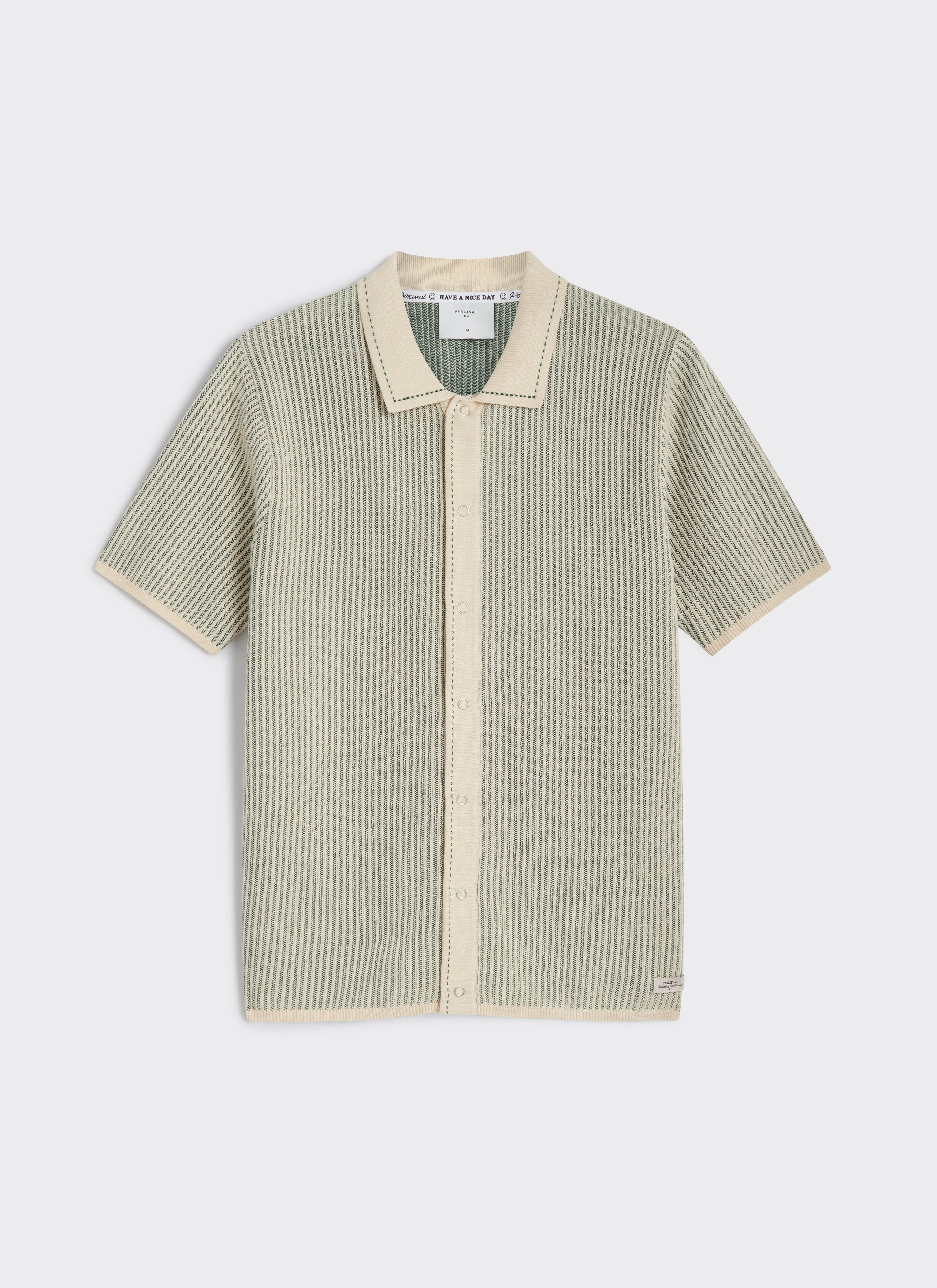 Dixon Knitted Shirt | Cotton | Cream - Image 7