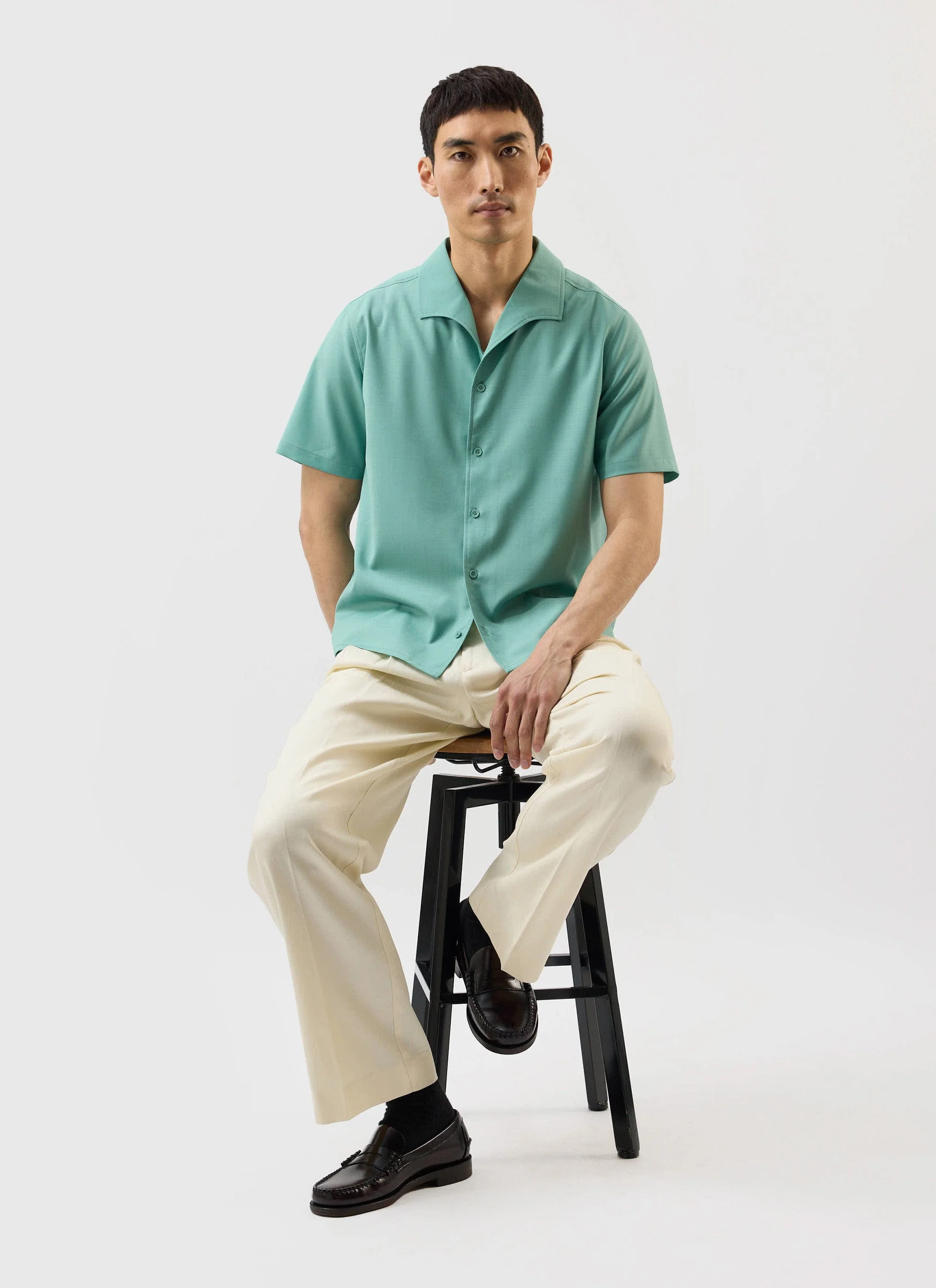 Drape Cuban Shirt | Percival x Warren | Mint Green - Image 7