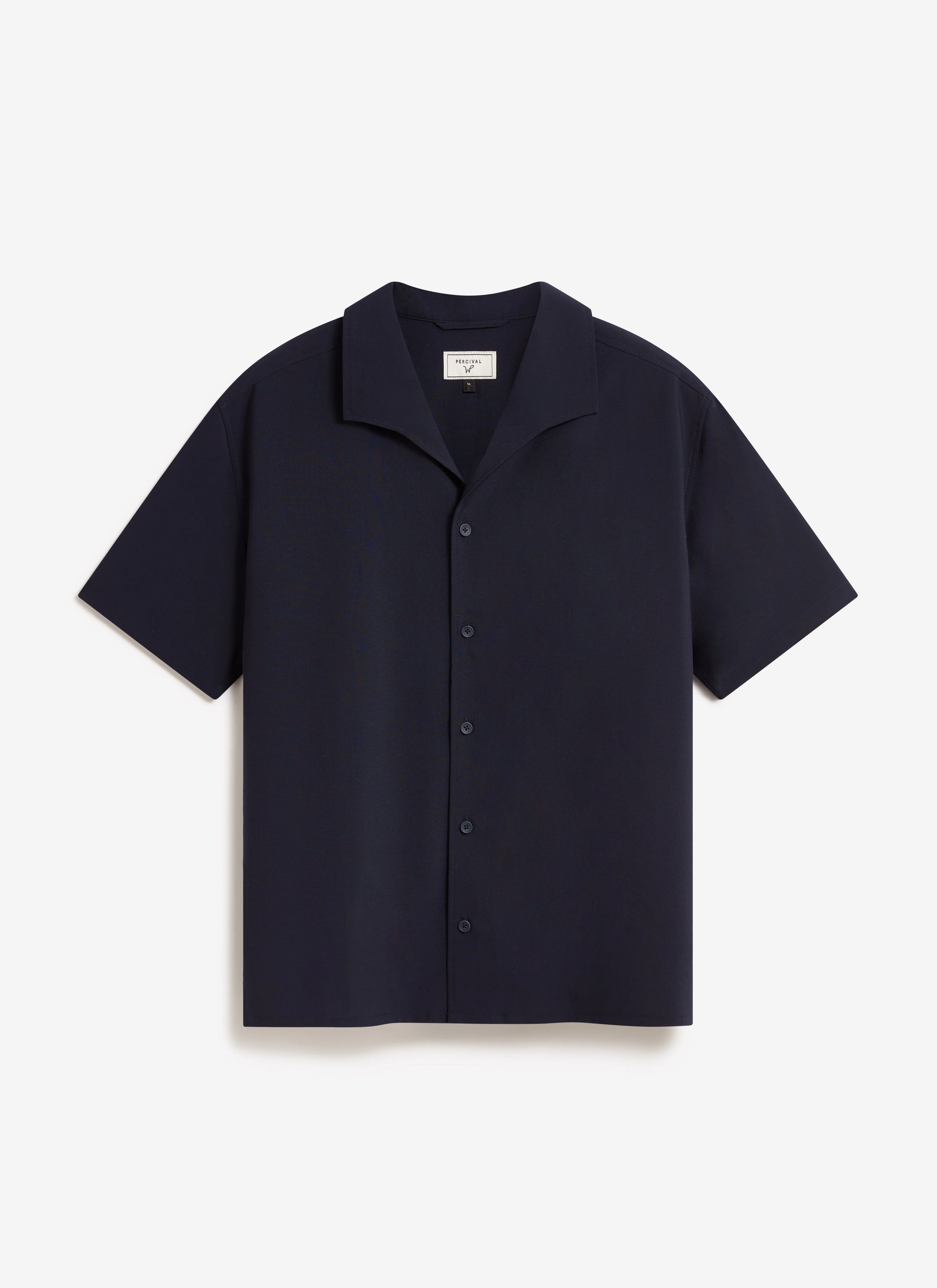 Relaxed Cuban Drape Shirt | Percival x Warren | Navy Blue - Image 3
