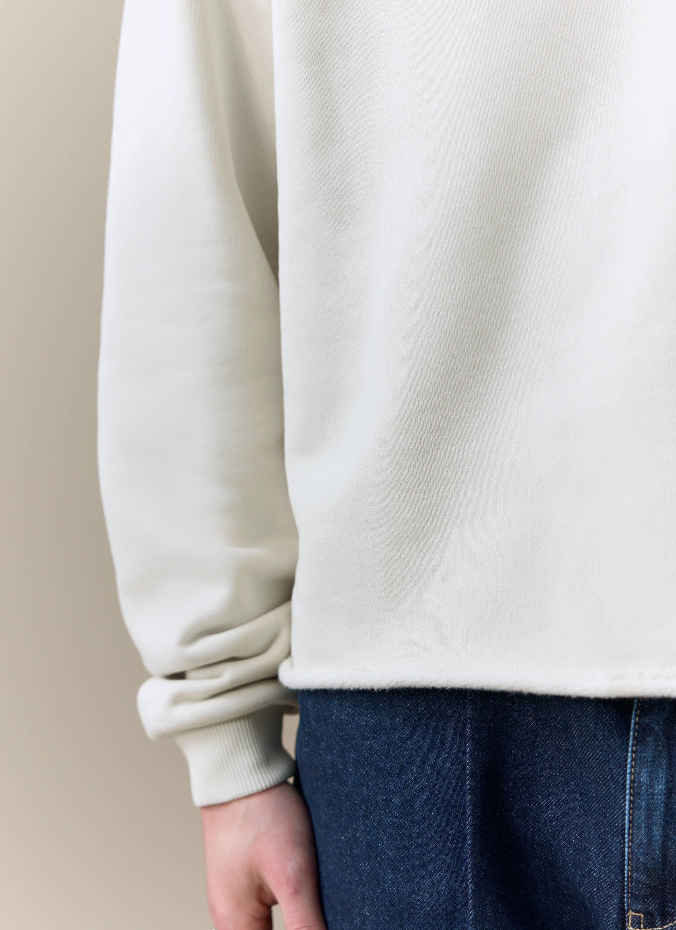 Dudley Boxy Sweatshirt | Cotton | Cream - Image 5