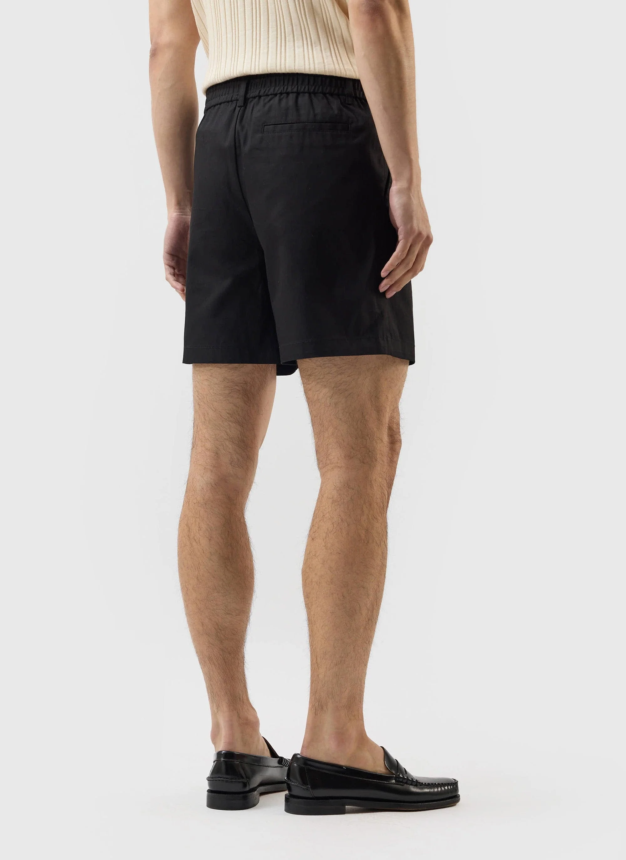 Enzo Tailored Shorts | Cotton | Black - Image 3