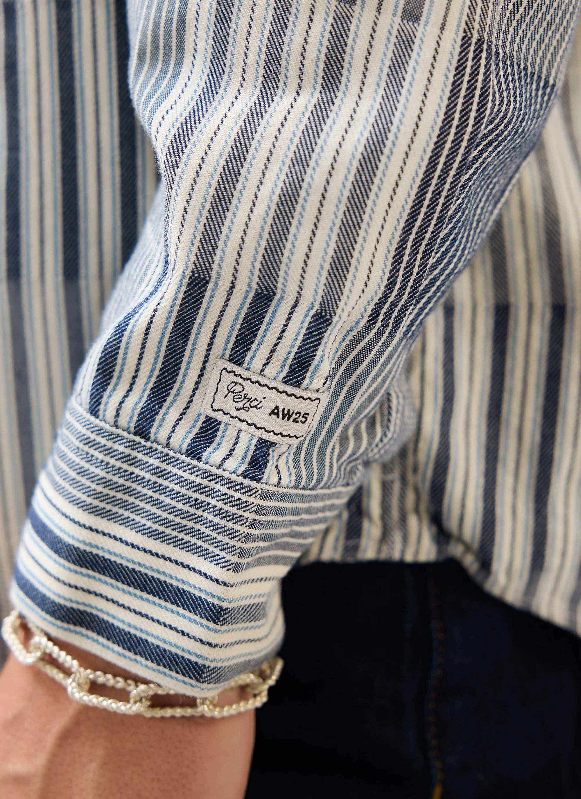 Epigraph Patchwork Pearce Shirt | Cotton | Blue - Image 5