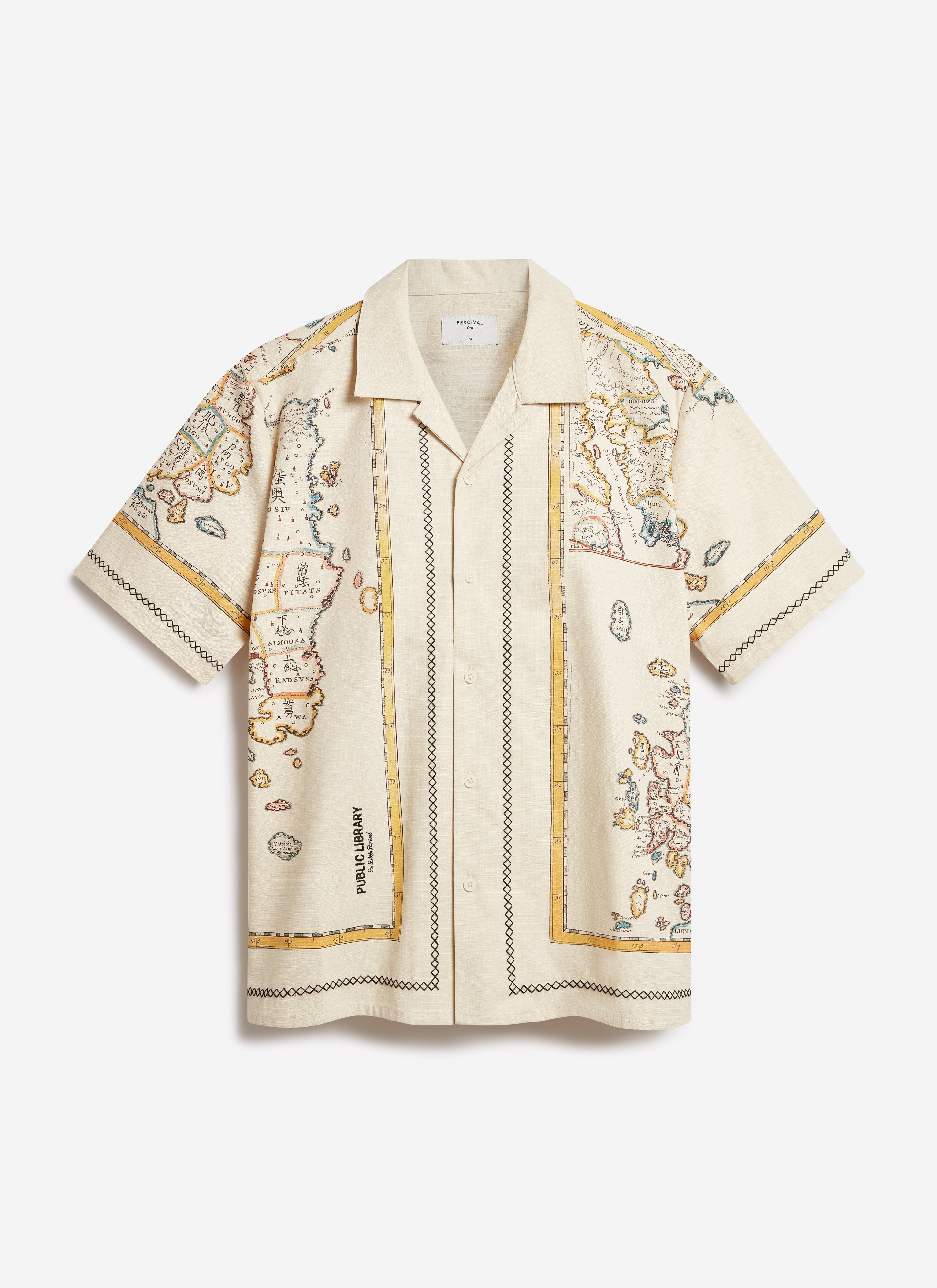 Ex Libris Cuban Shirt | Cotton Ripstop | Cream - Image 9