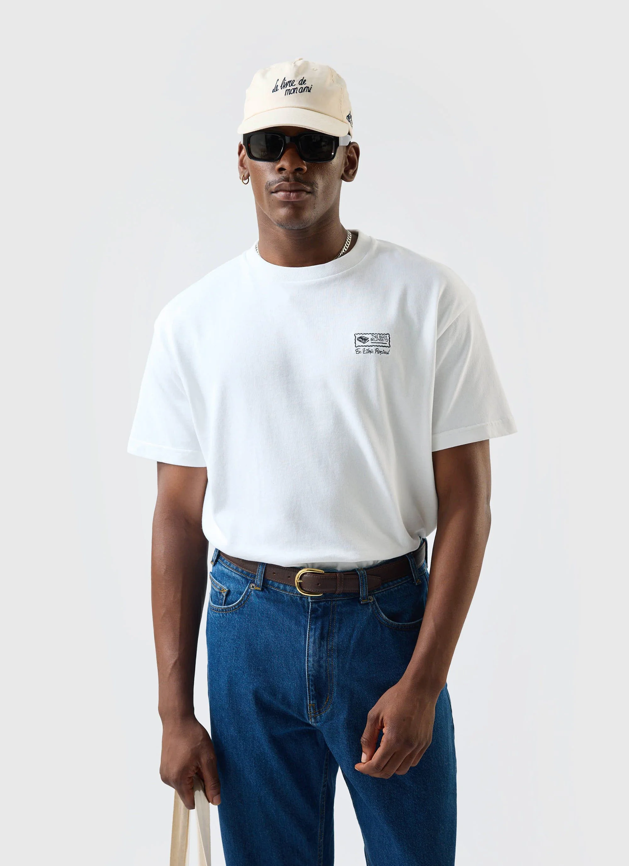 Ex Libris Oversized T Shirt | Cotton | White - Image 4