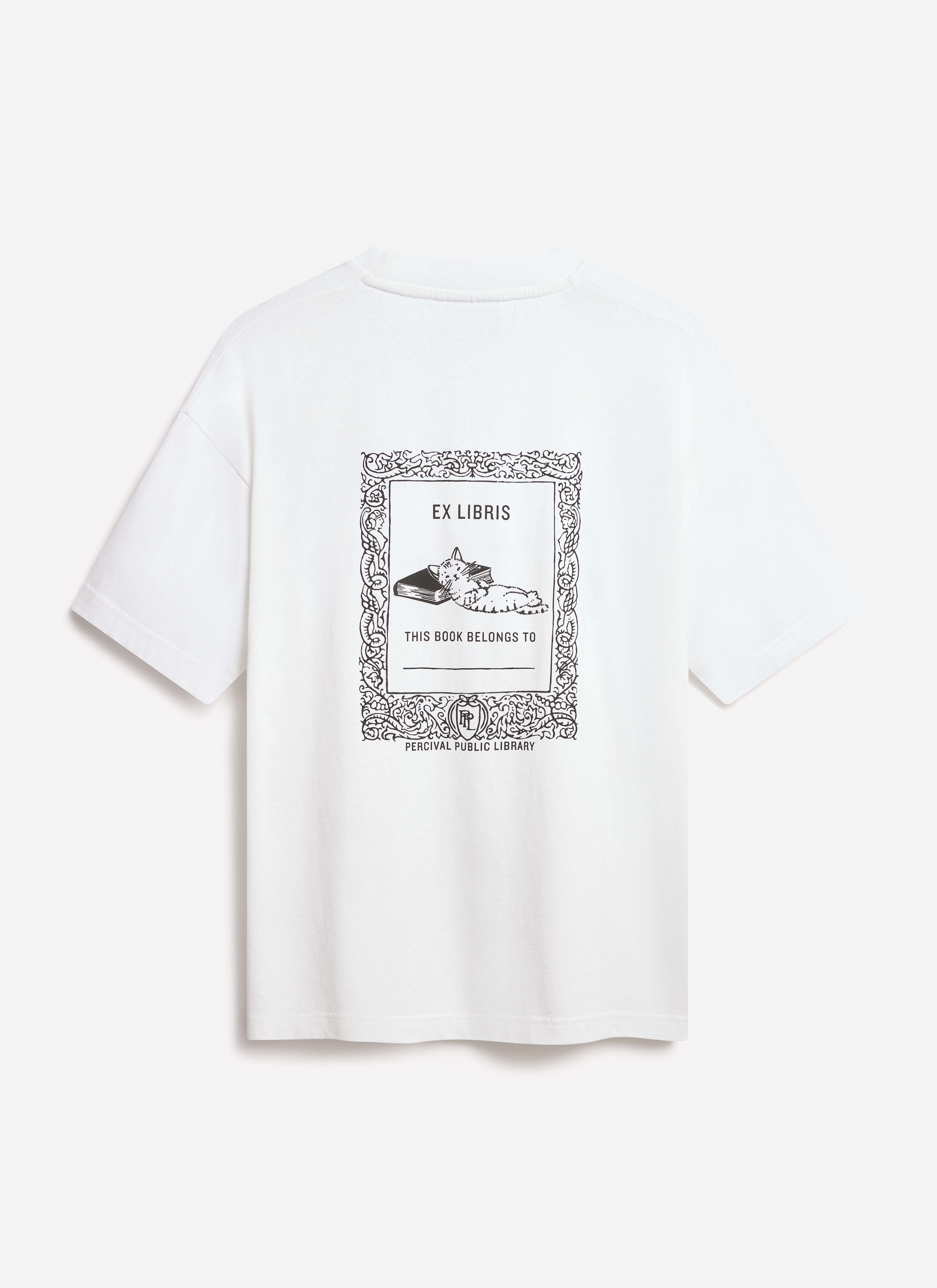 Ex Libris Oversized T Shirt | Cotton | White - Image 6