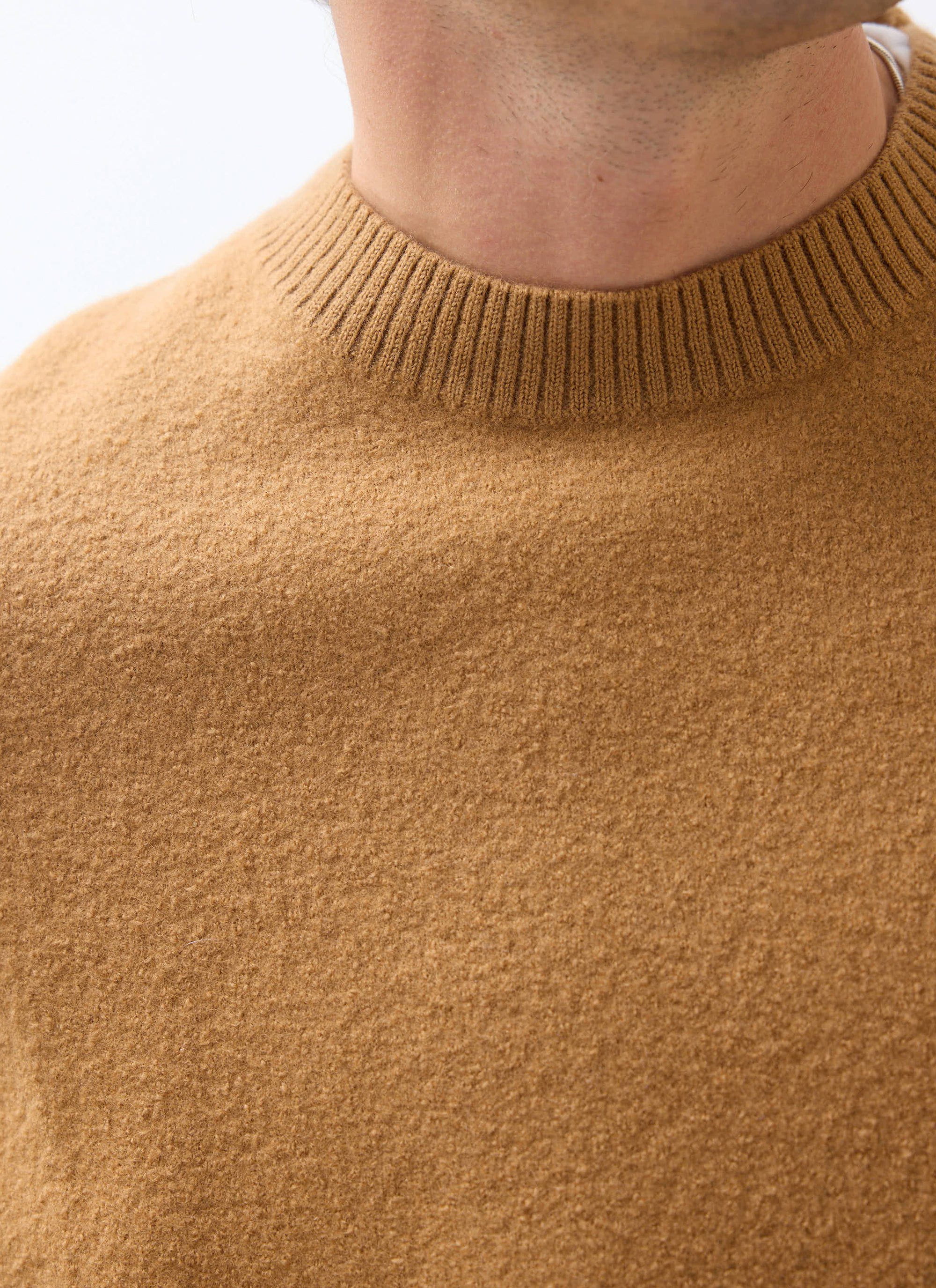 Felted Relaxed Jumper | Wool | Brown - Image 4