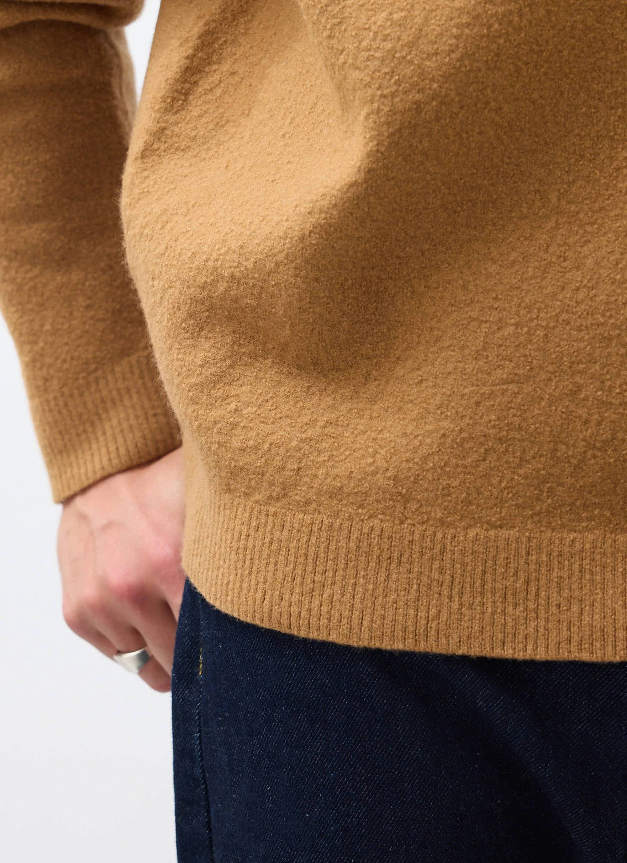 Felted Relaxed Jumper | Wool | Brown - Image 5