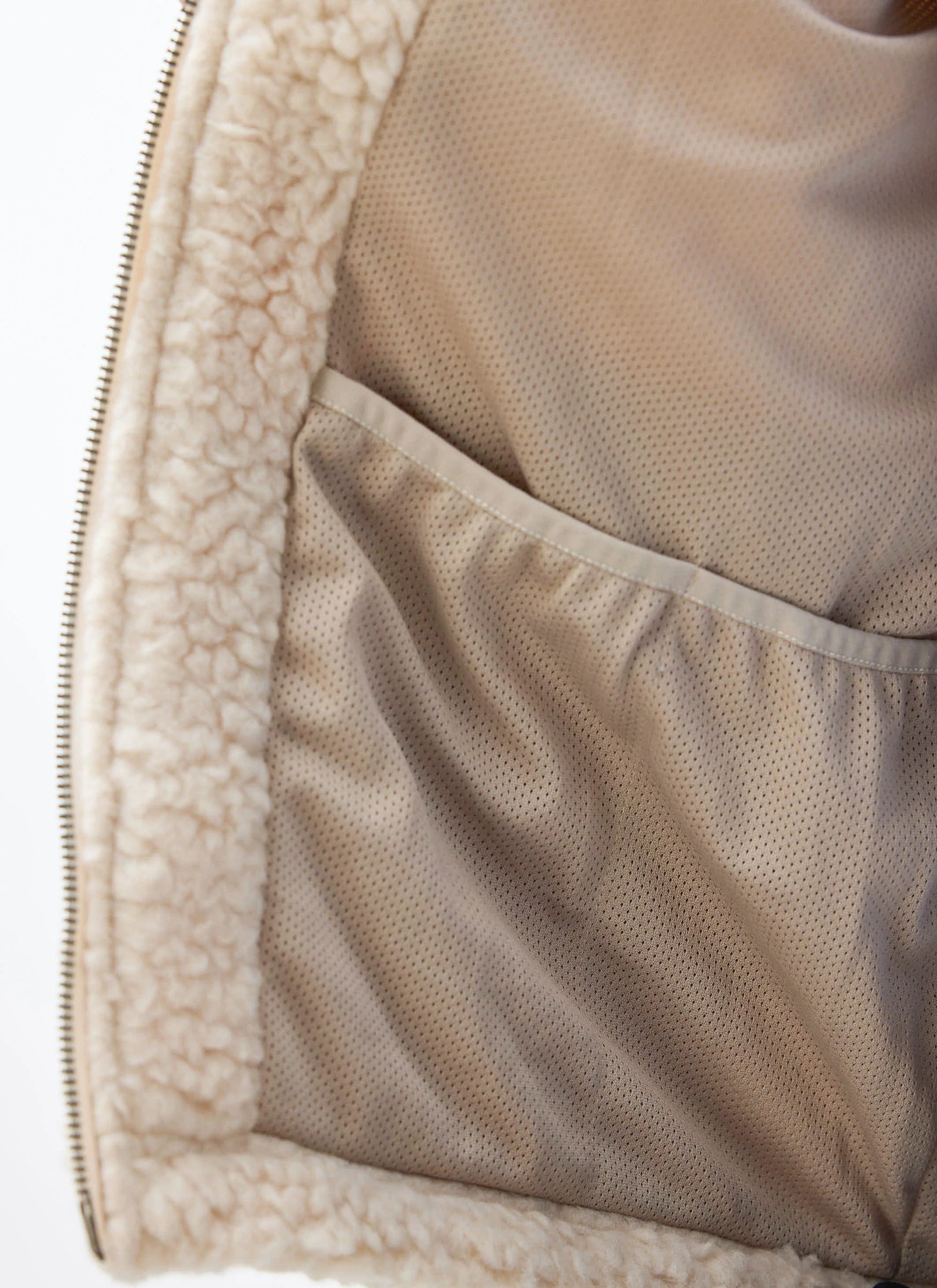 Men's Wool Fleece Jacket | Cream - Image 10