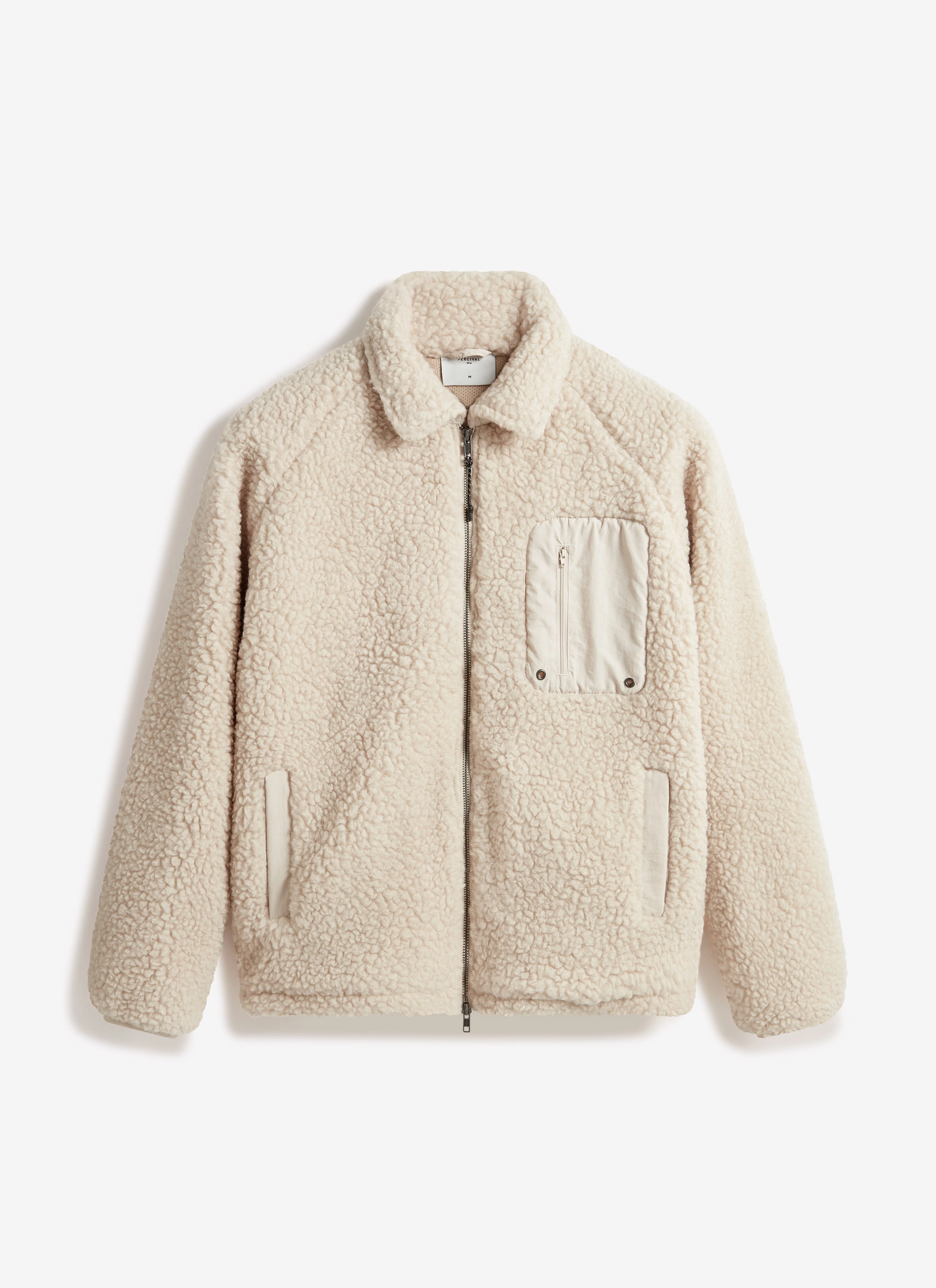 Men's Wool Fleece Jacket | Cream - Image 11