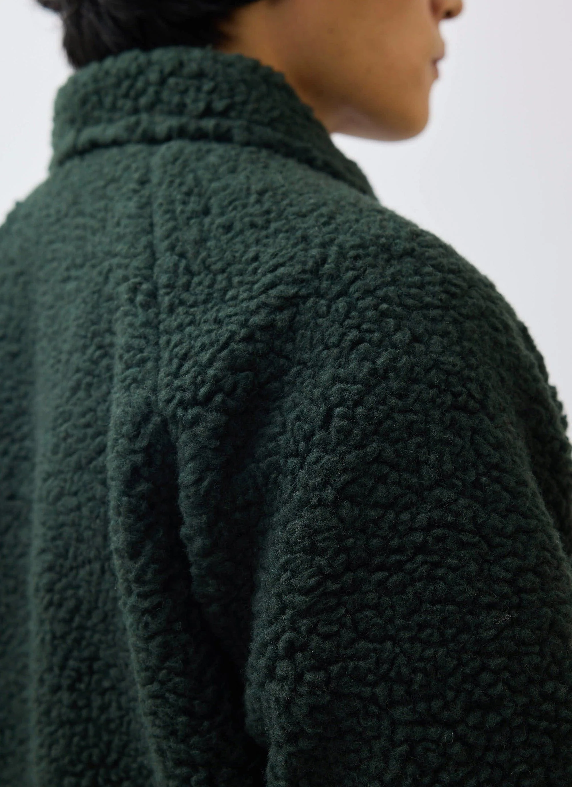 Men's Wool Fleece Jacket | Forest - Image 3