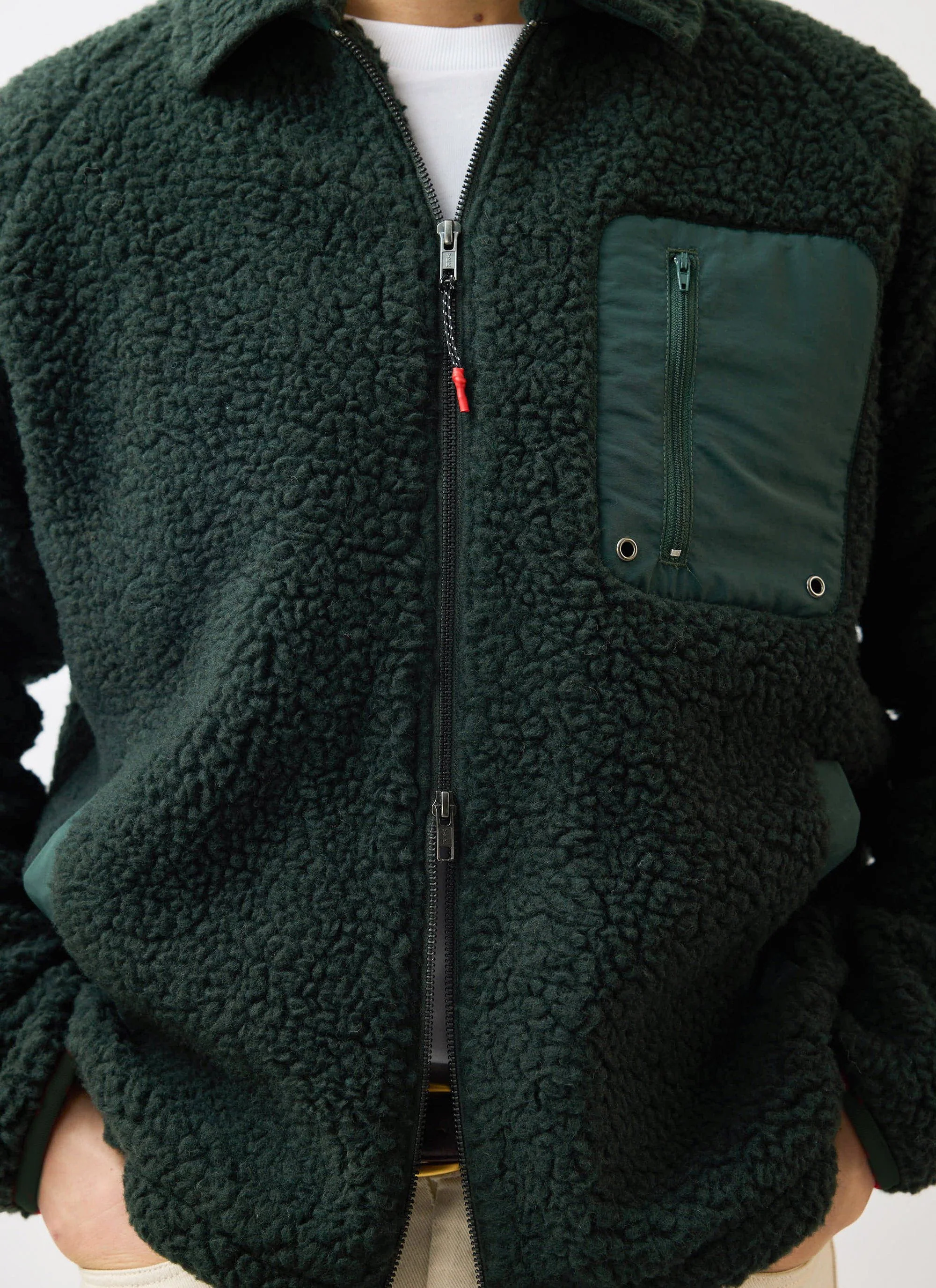 Men's Wool Fleece Jacket | Forest - Image 5