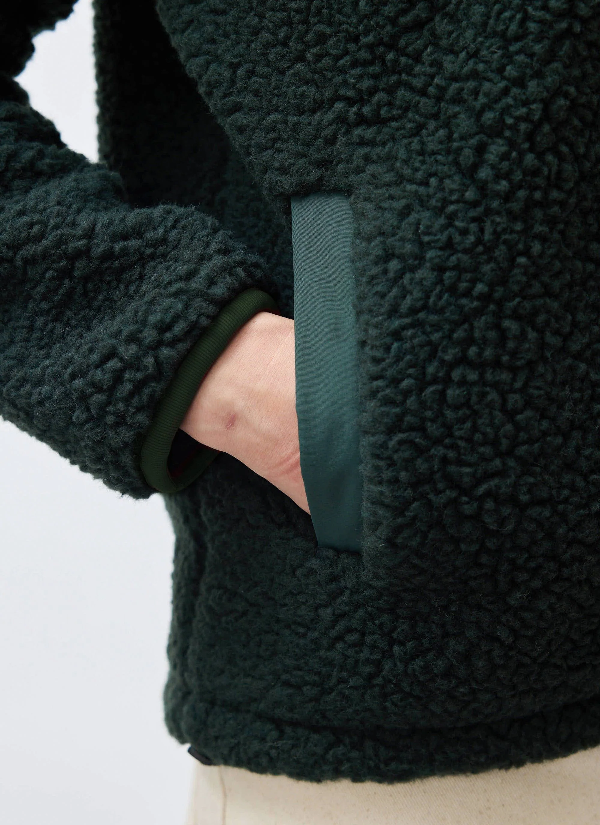 Men's Wool Fleece Jacket | Forest - Image 8