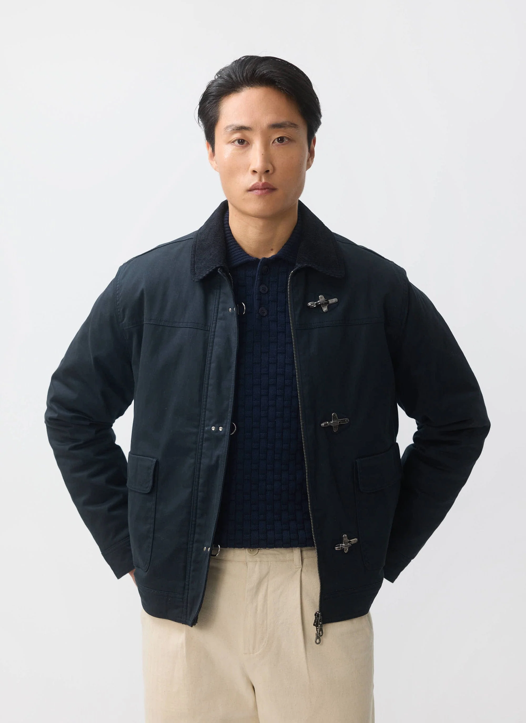 Fontane Wax Jacket | Navy - Image 2