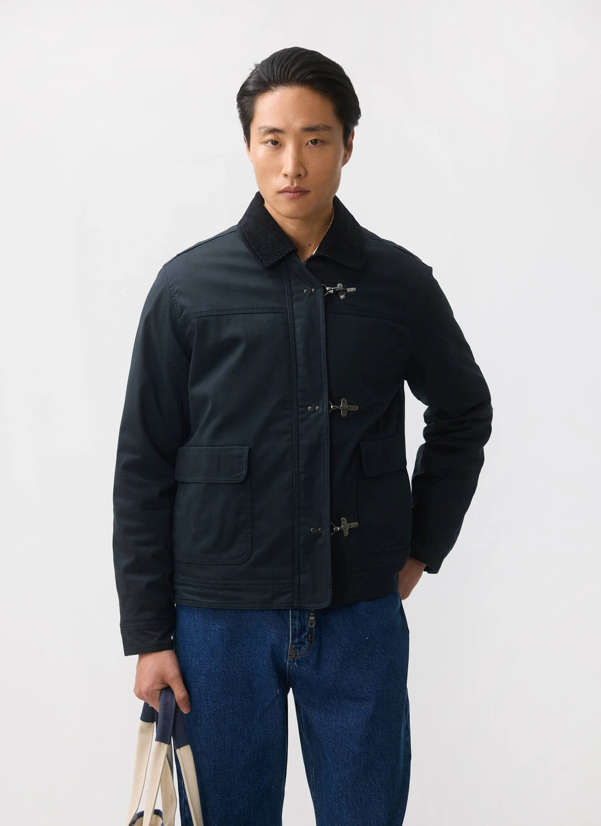 Fontane Wax Jacket | Navy - Image 9