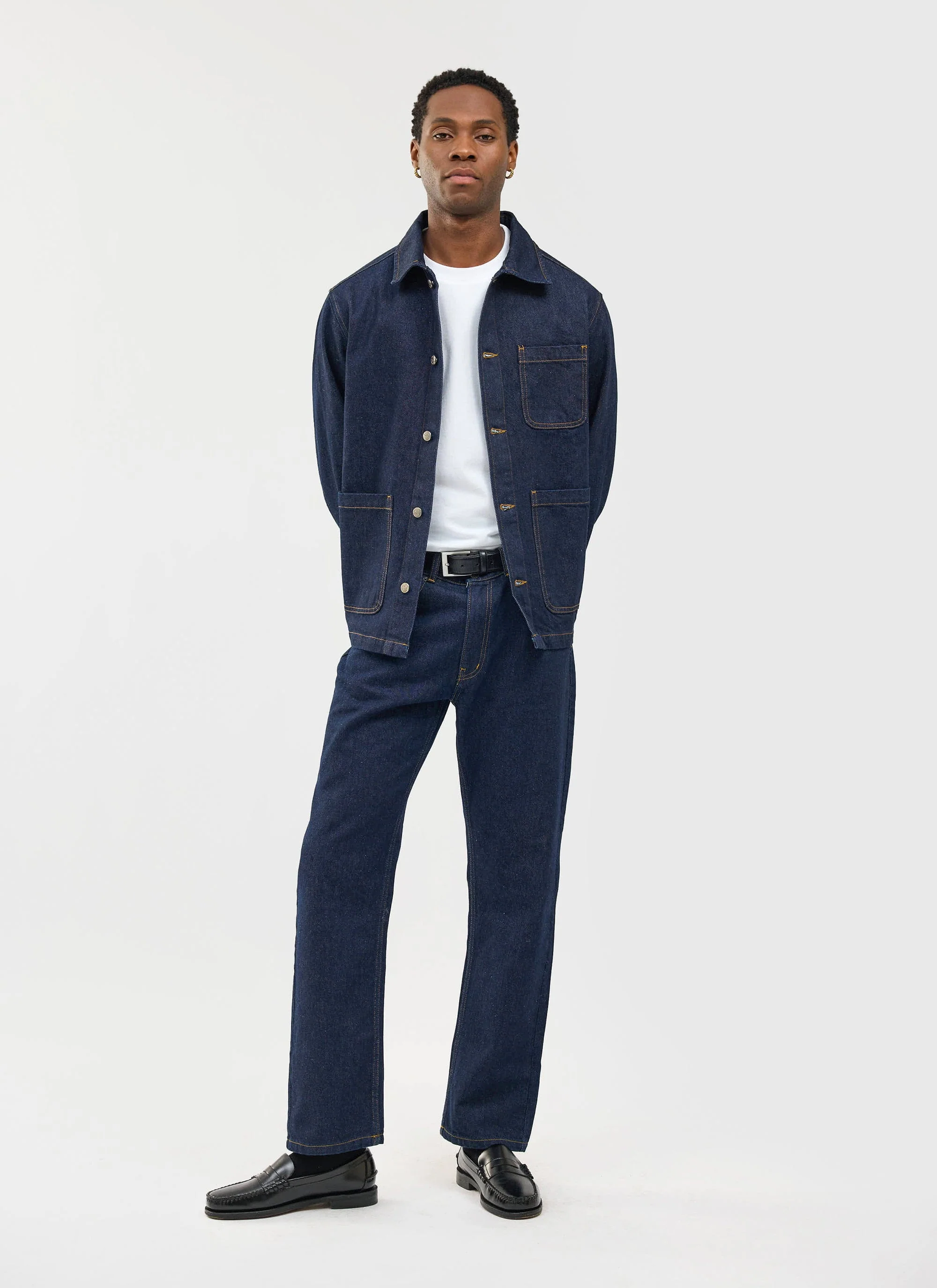 Gove Chore Jacket | Denim | Dark Indigo - Image 3