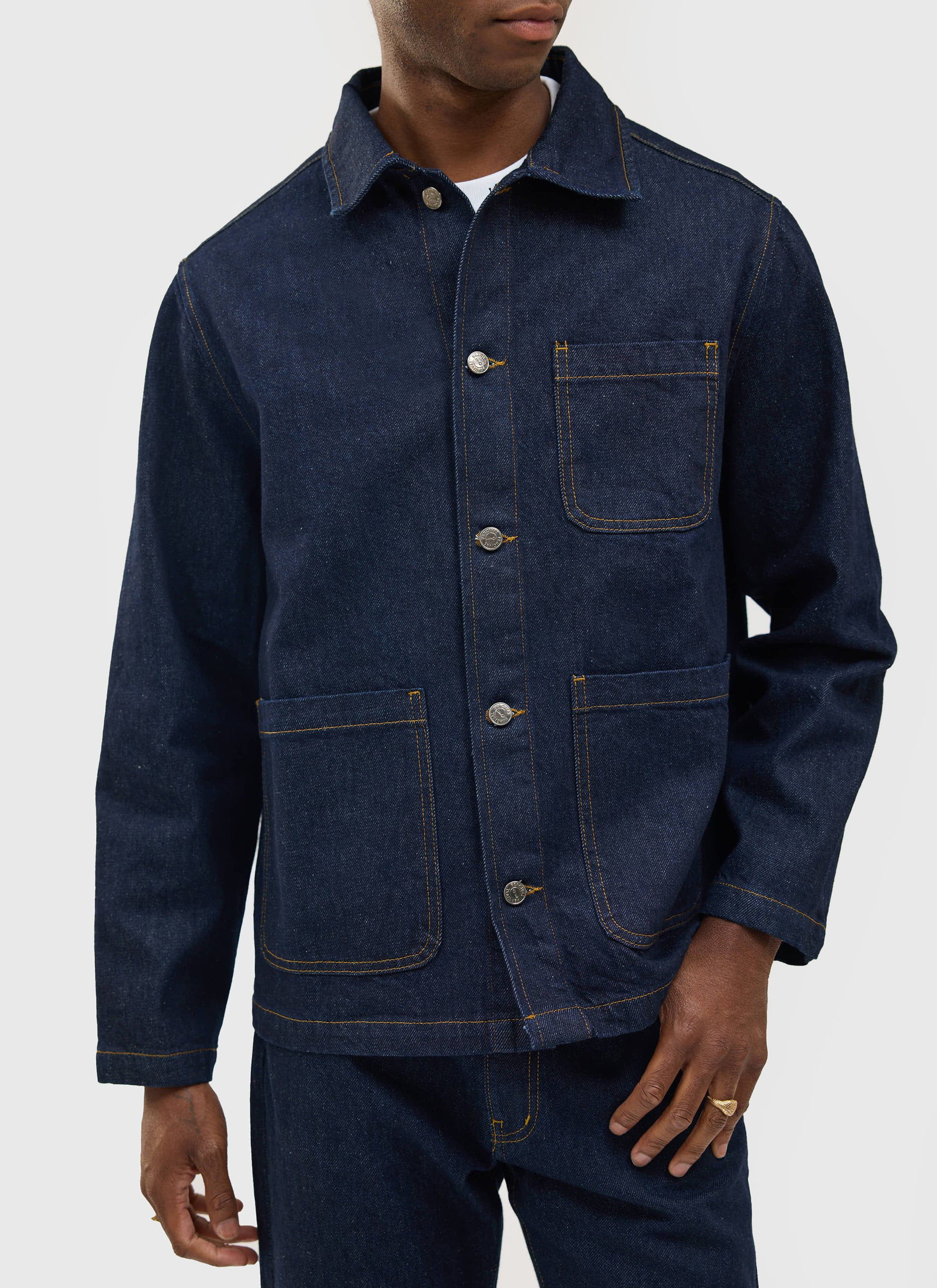 Gove Chore Jacket | Denim | Dark Indigo - Image 4