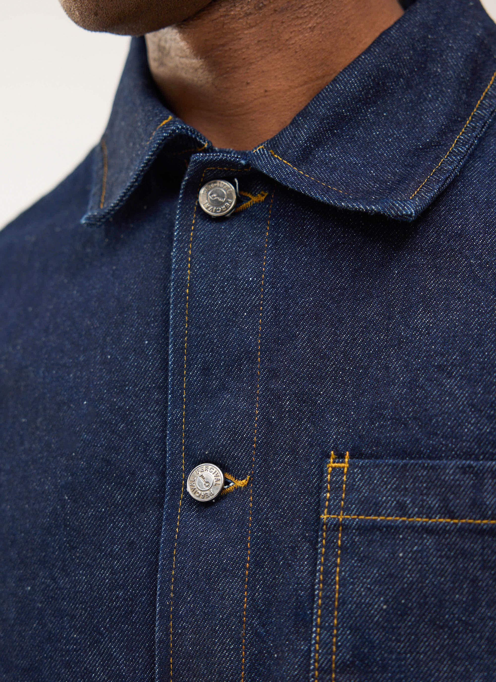 Gove Chore Jacket | Denim | Dark Indigo - Image 7