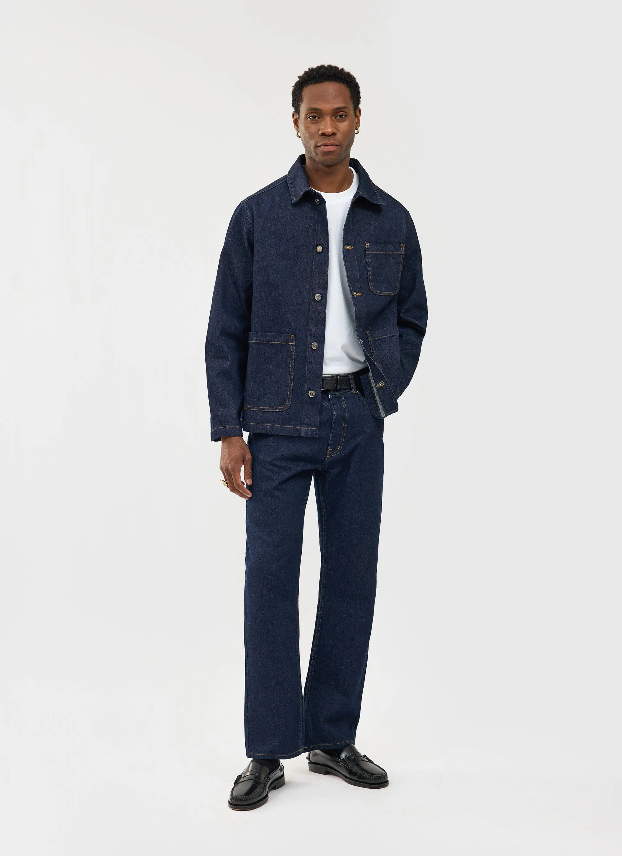 Gove Chore Jacket | Denim | Dark Indigo - Image 8