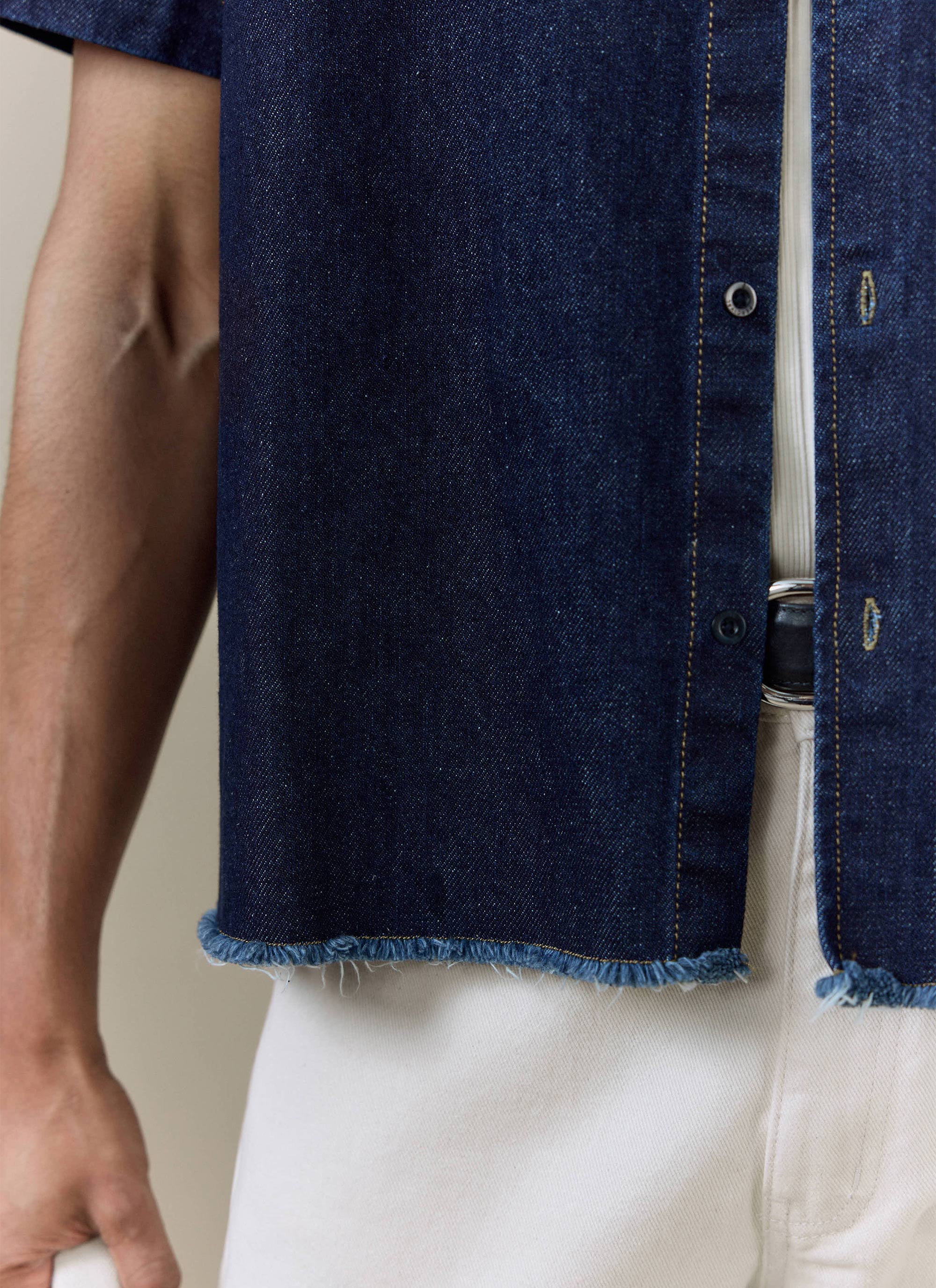 Harley Denim Shirt | Cotton | Dark Indigo - Image 7