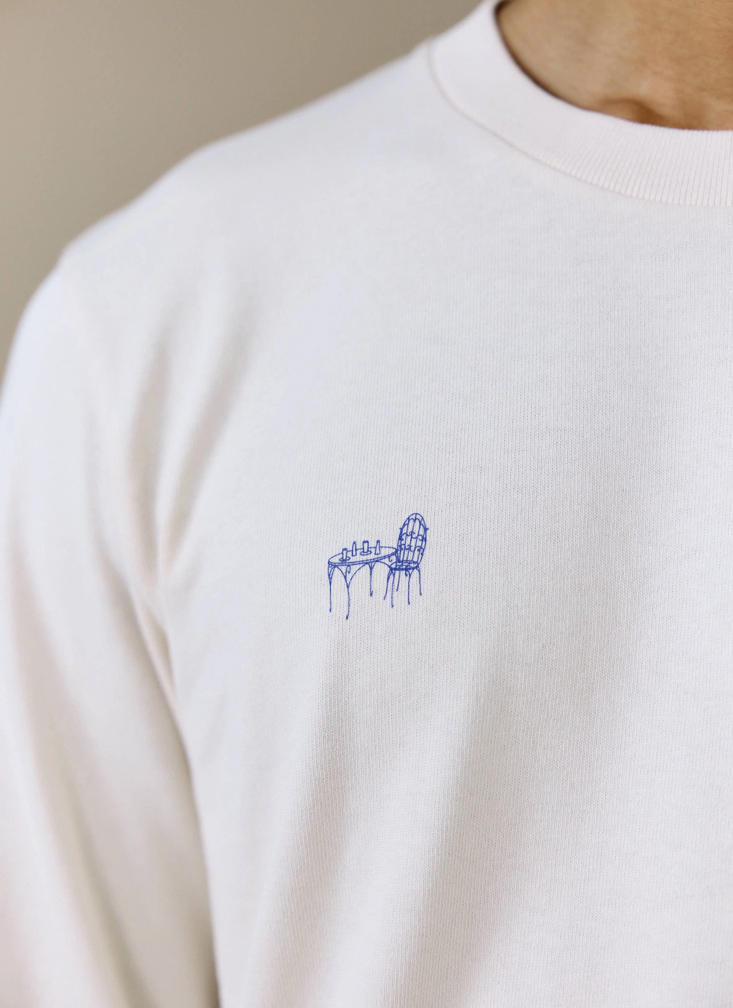 Harlow Fine Wines Long Sleeve T Shirt | Organic Cotton | Cream - Image 6