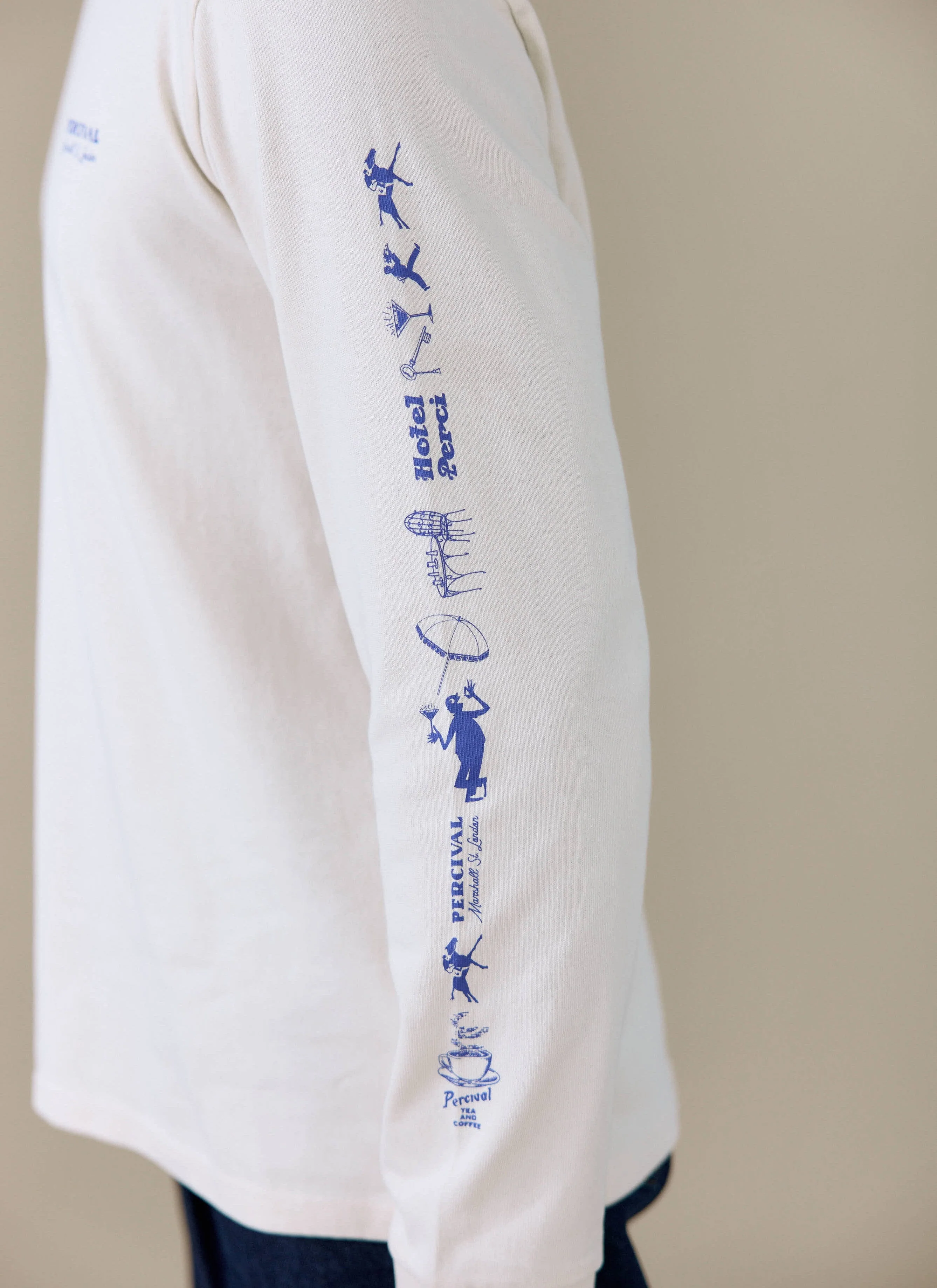 Harlow Fine Wines Long Sleeve T Shirt | Organic Cotton | Cream - Image 7