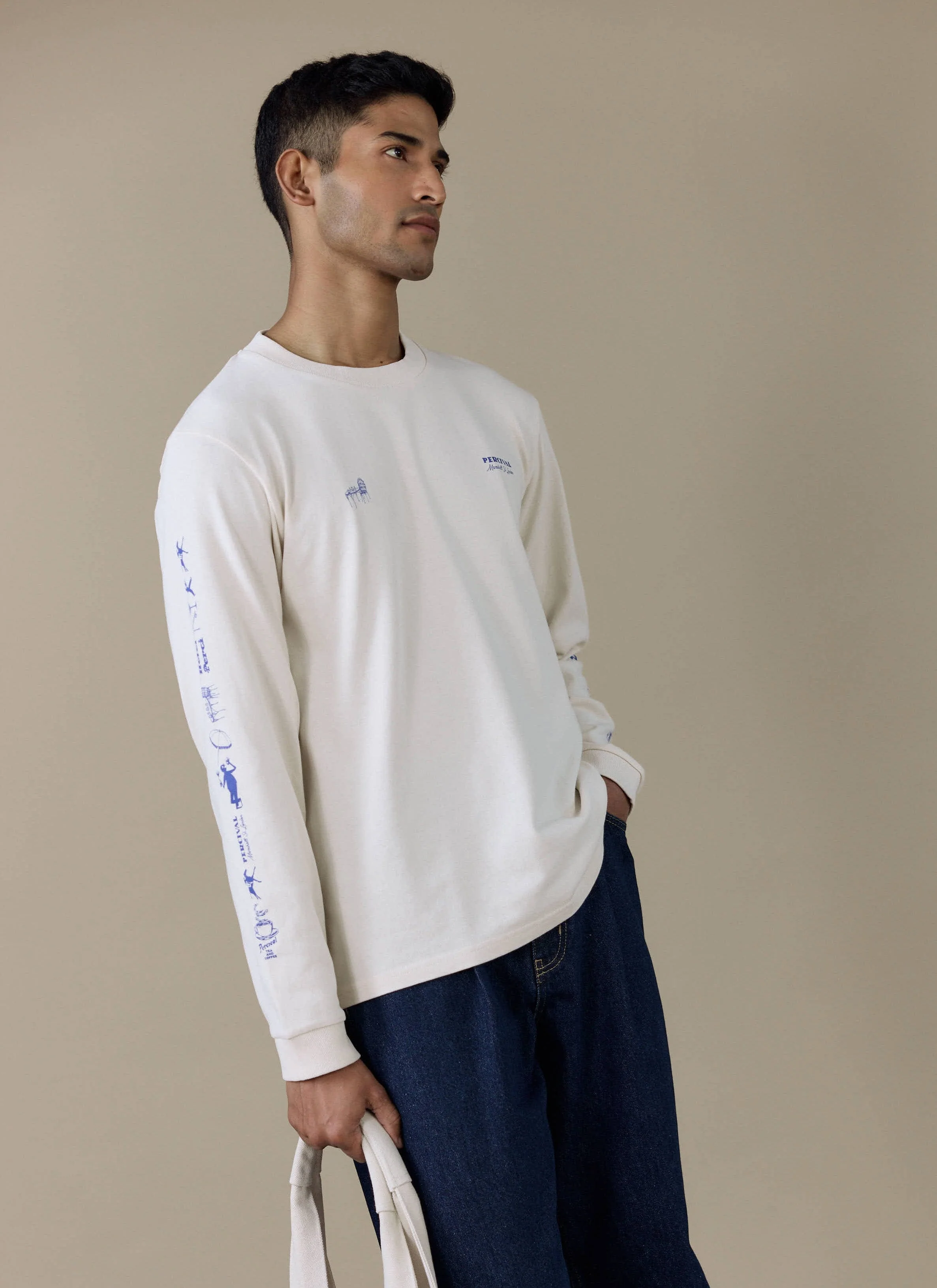 Harlow Fine Wines Long Sleeve T Shirt | Organic Cotton | Cream - Image 8
