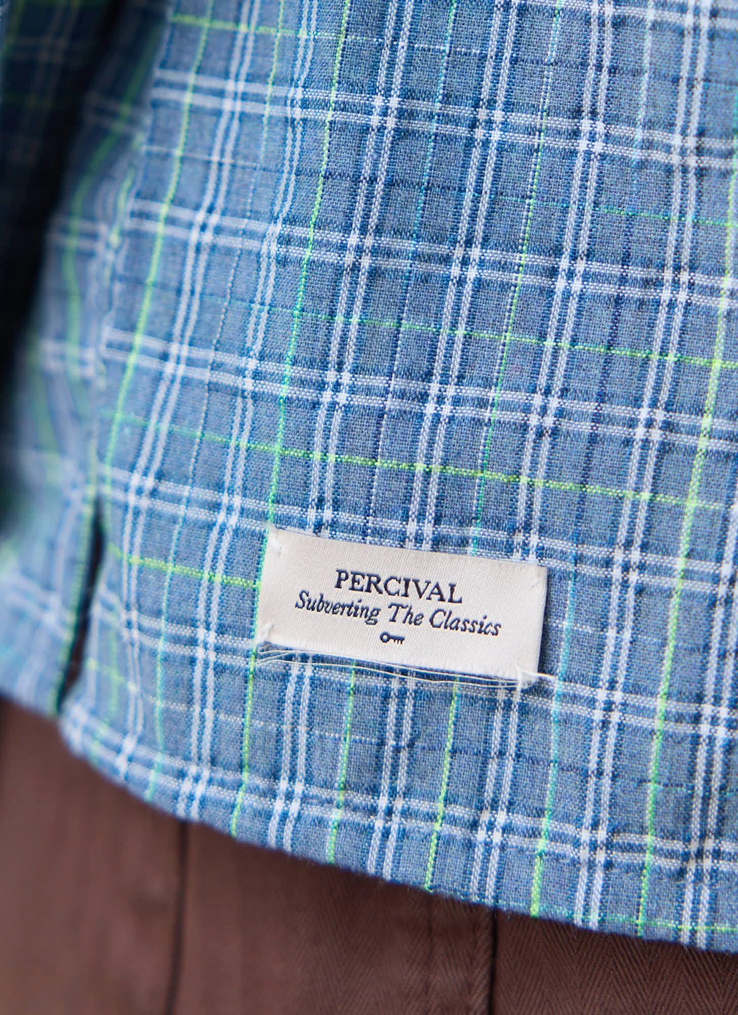 Hinsley Checked Boxy Shirt | Cotton | Blue - Image 8