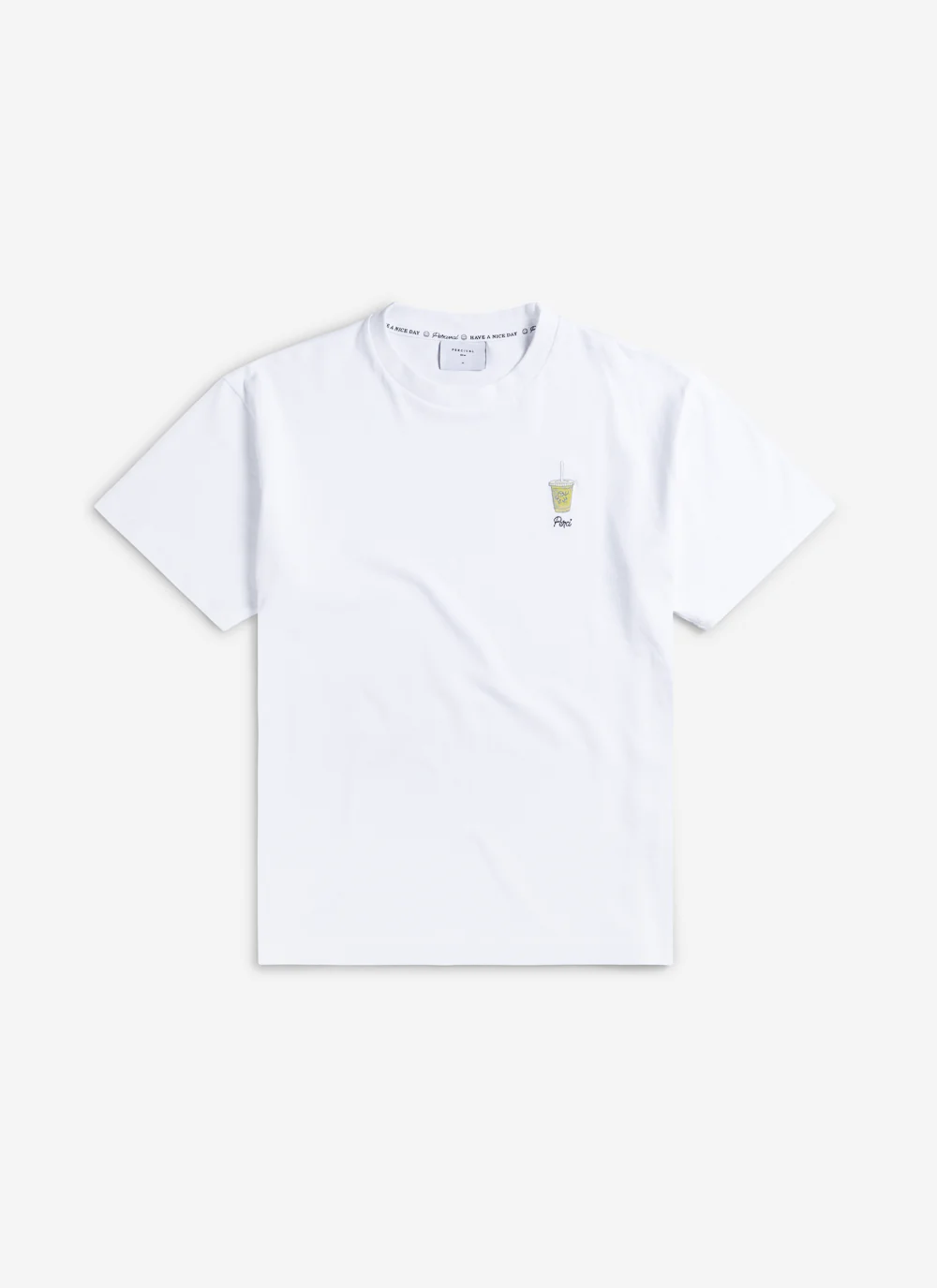 Iced Matcha Oversized T Shirt | Embroidered Organic Cotton | White - Image 2