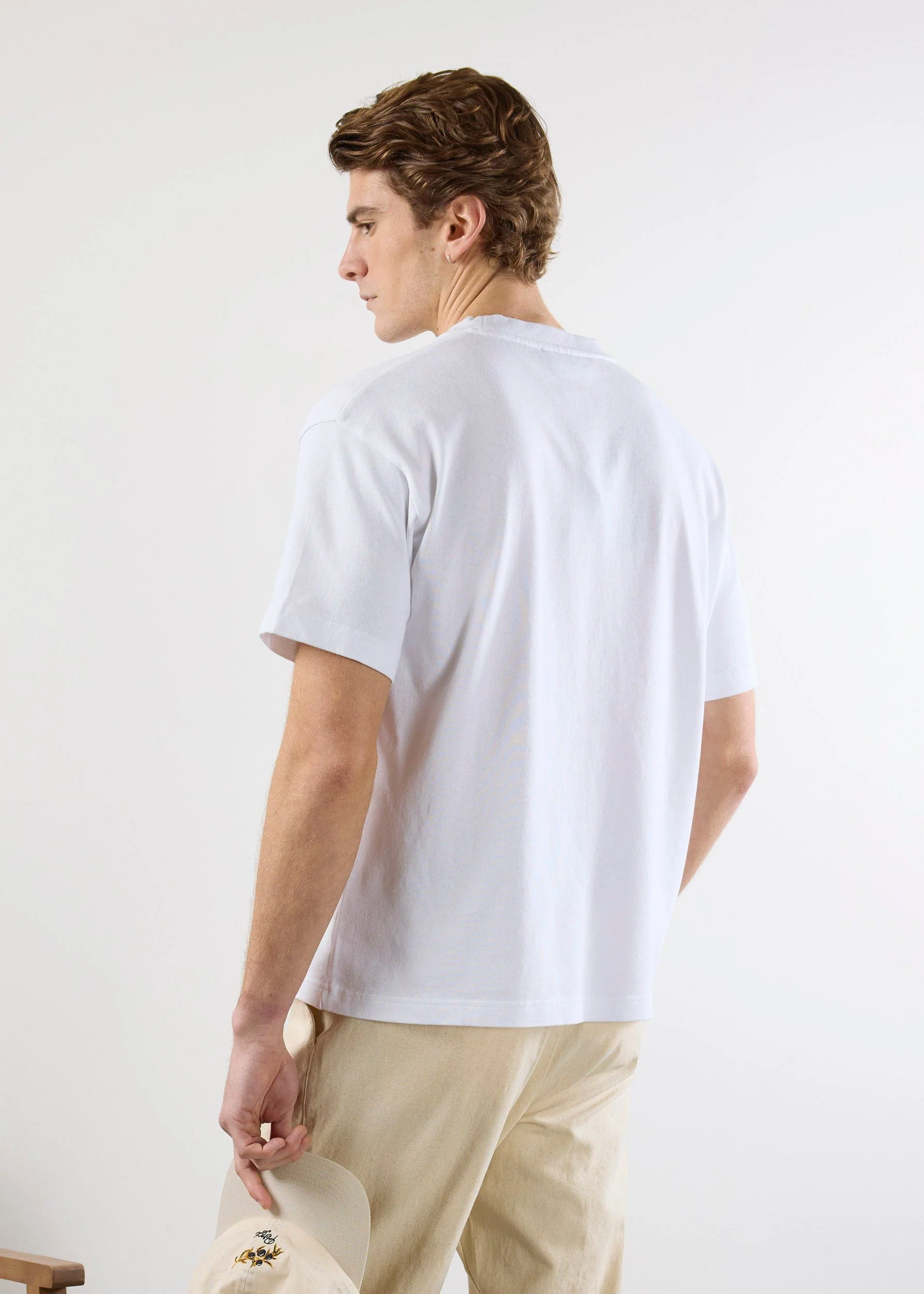 Iced Matcha Oversized T Shirt | Embroidered Organic Cotton | White - Image 4