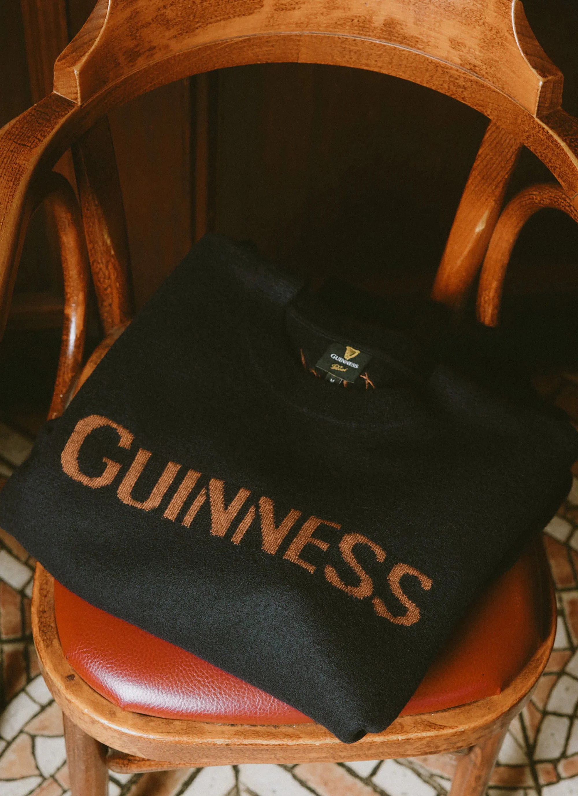 Jacquard Merino Wool Jumper | Guinness x Percival | Navy - Image 10