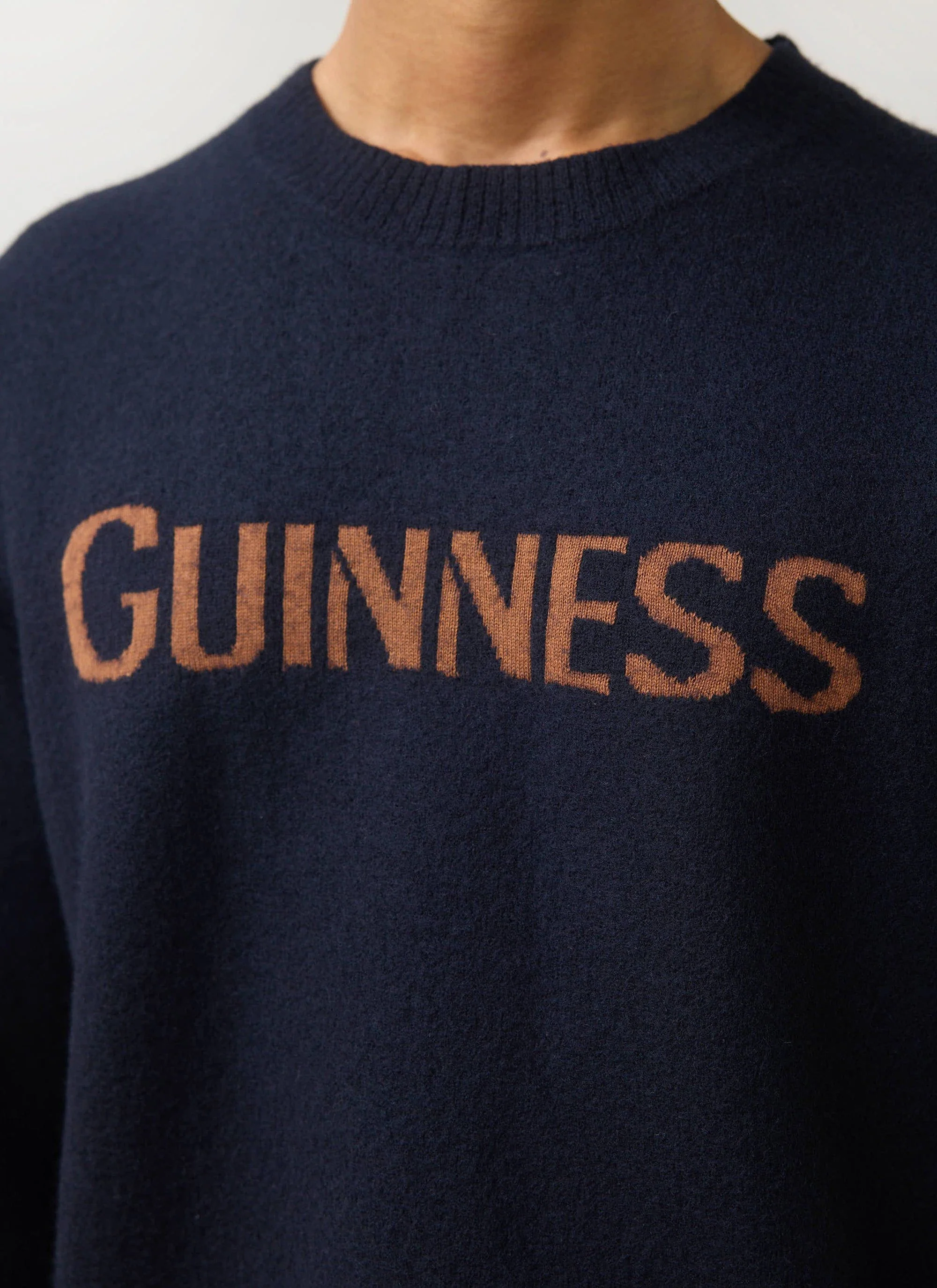 Jacquard Merino Wool Jumper | Guinness x Percival | Navy - Image 3