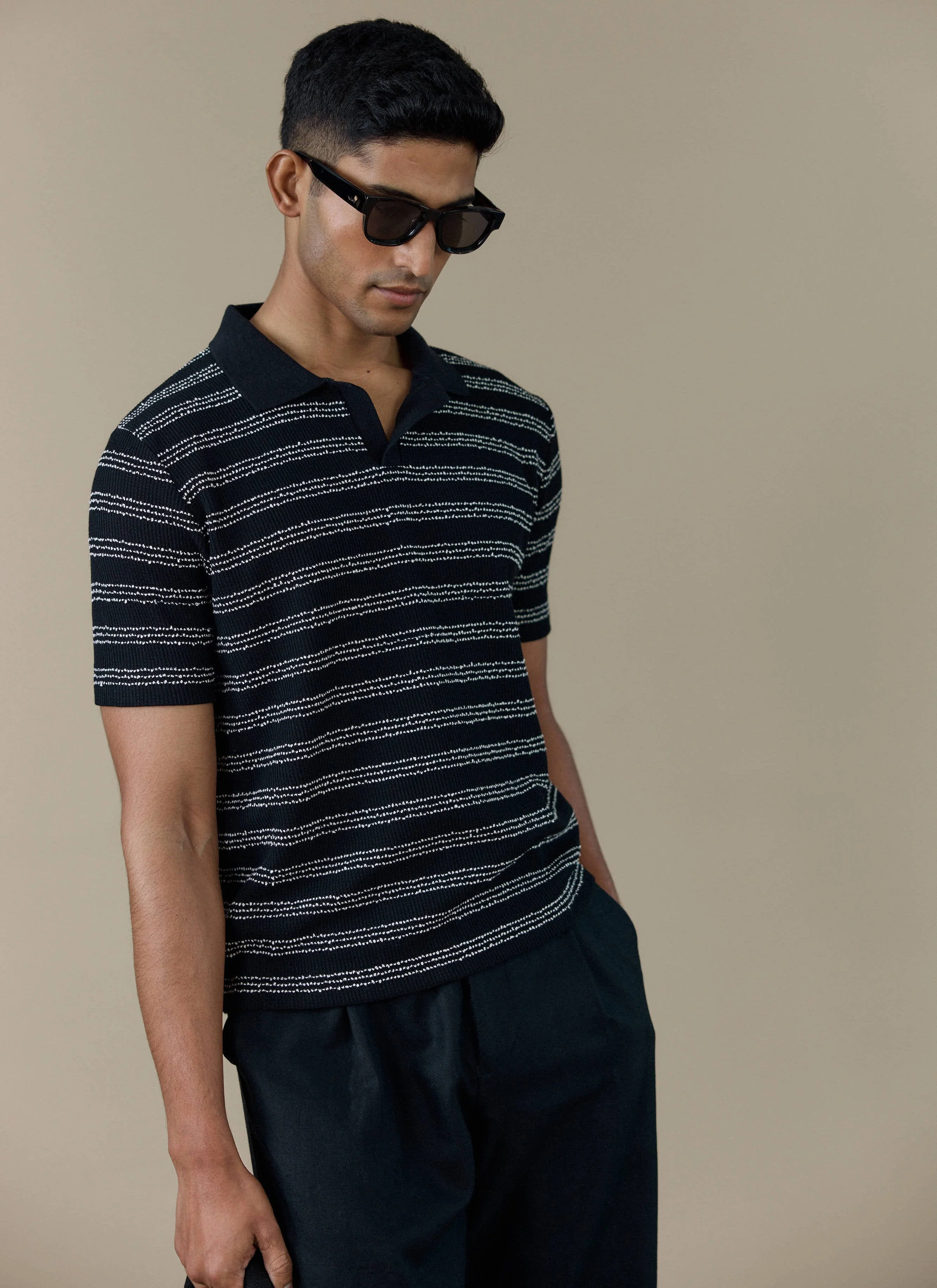 Laurent Polo | Cotton | Black Stripe - Image 5