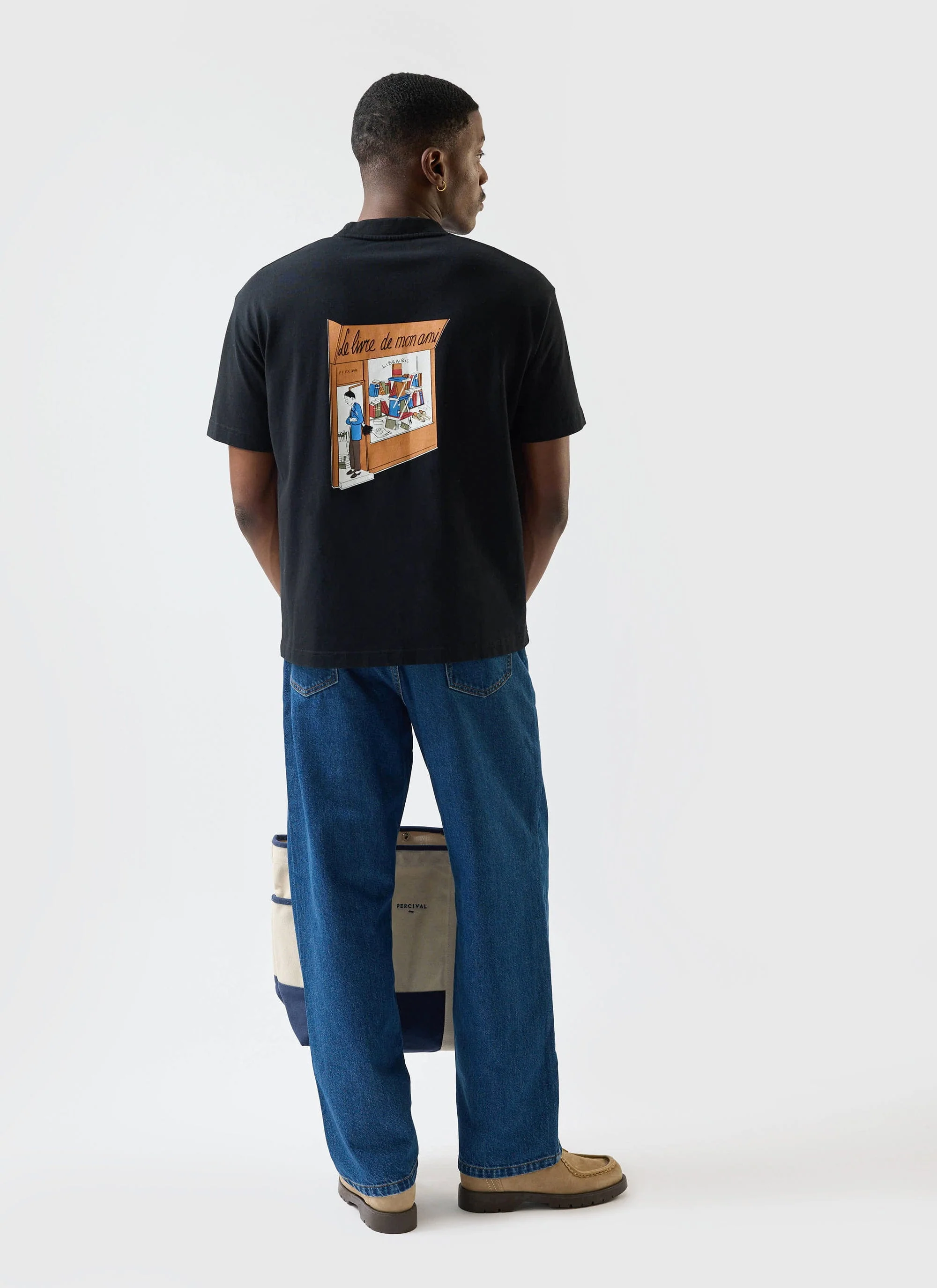 Le Livre De Mon Ami Oversized T Shirt | Cotton | Black - Image 3