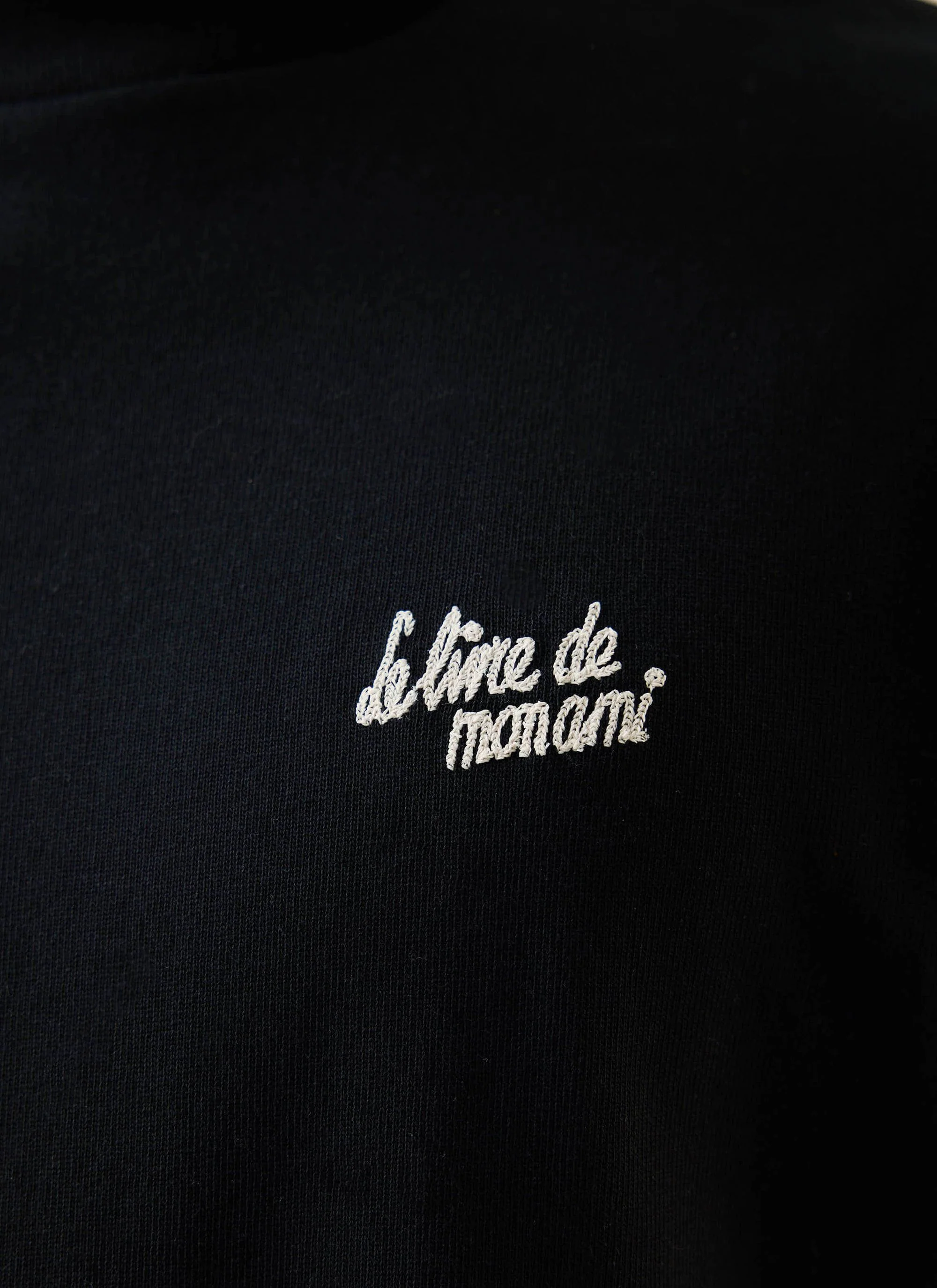 Le Livre De Mon Ami Oversized T Shirt | Cotton | Black - Image 5