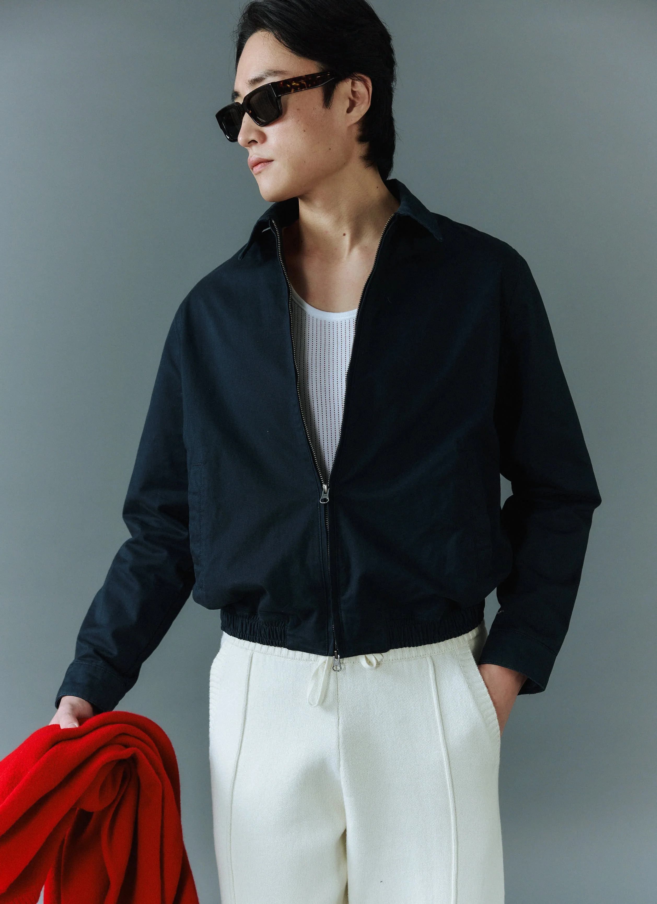 Leo Harrington Jacket | Cotton | Navy - Image 5