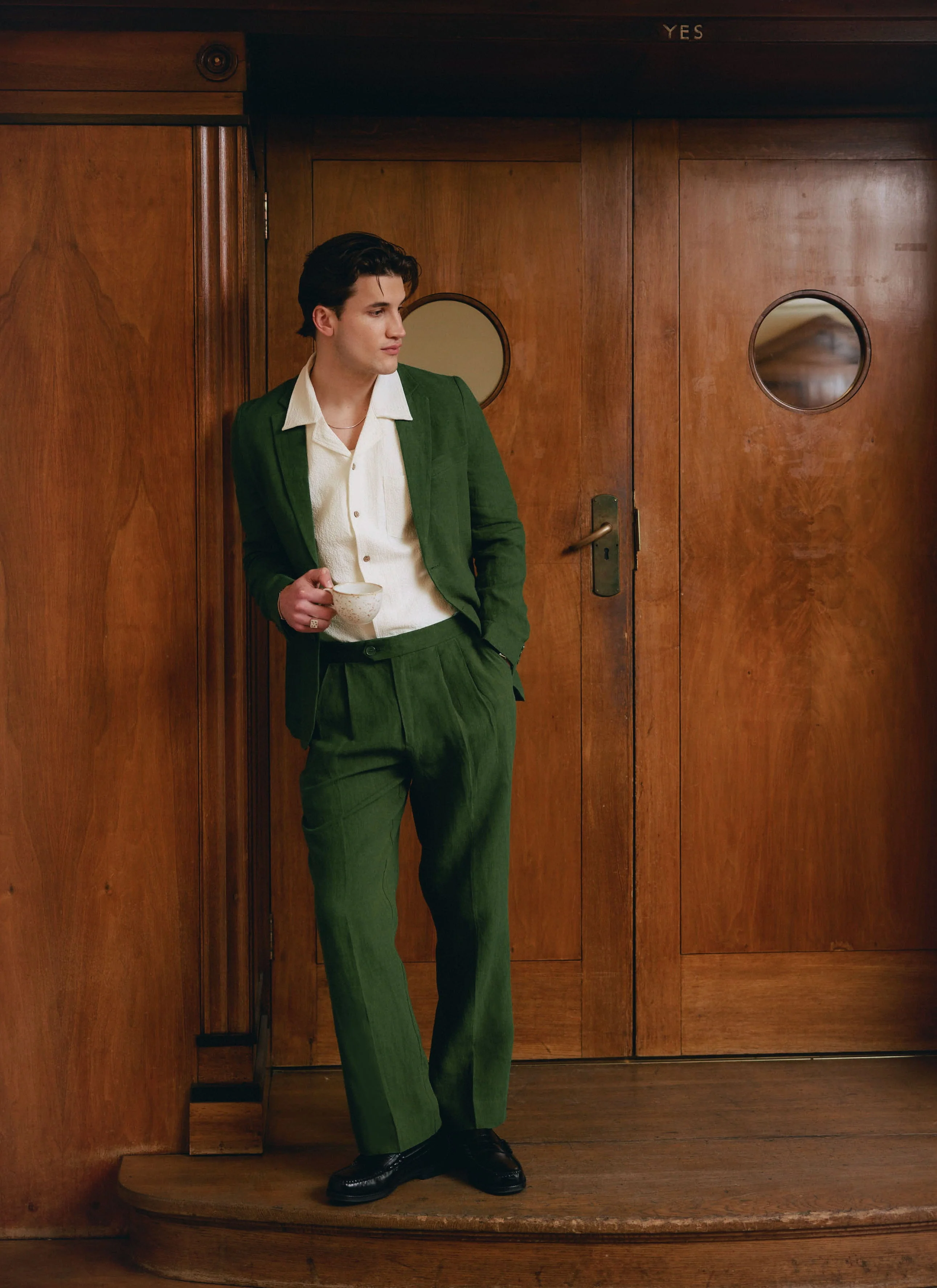 Tailored Linen Blazer | Suit Jacket | Forest - Image 11