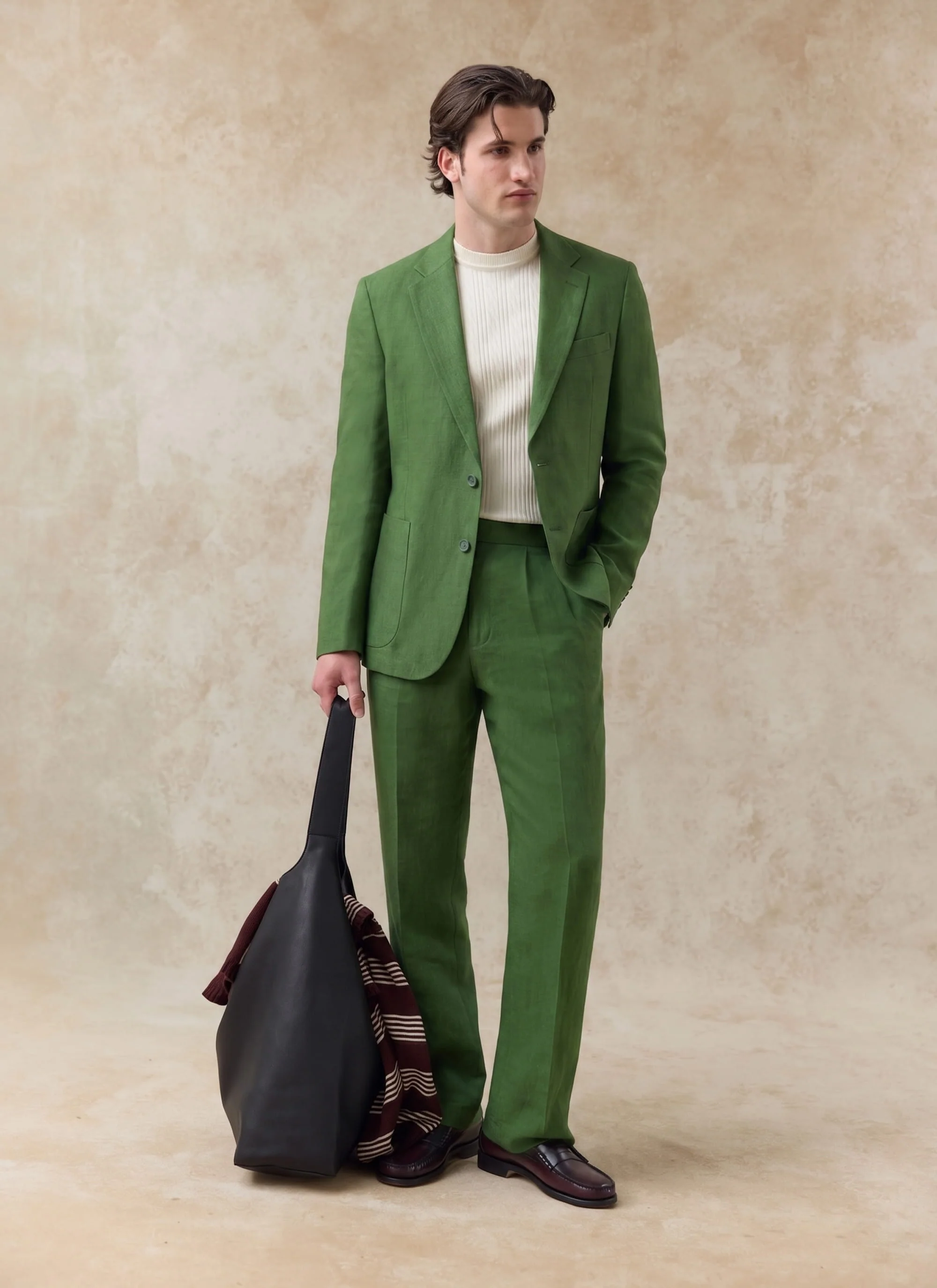 Tailored Linen Blazer | Suit Jacket | Forest - Image 5