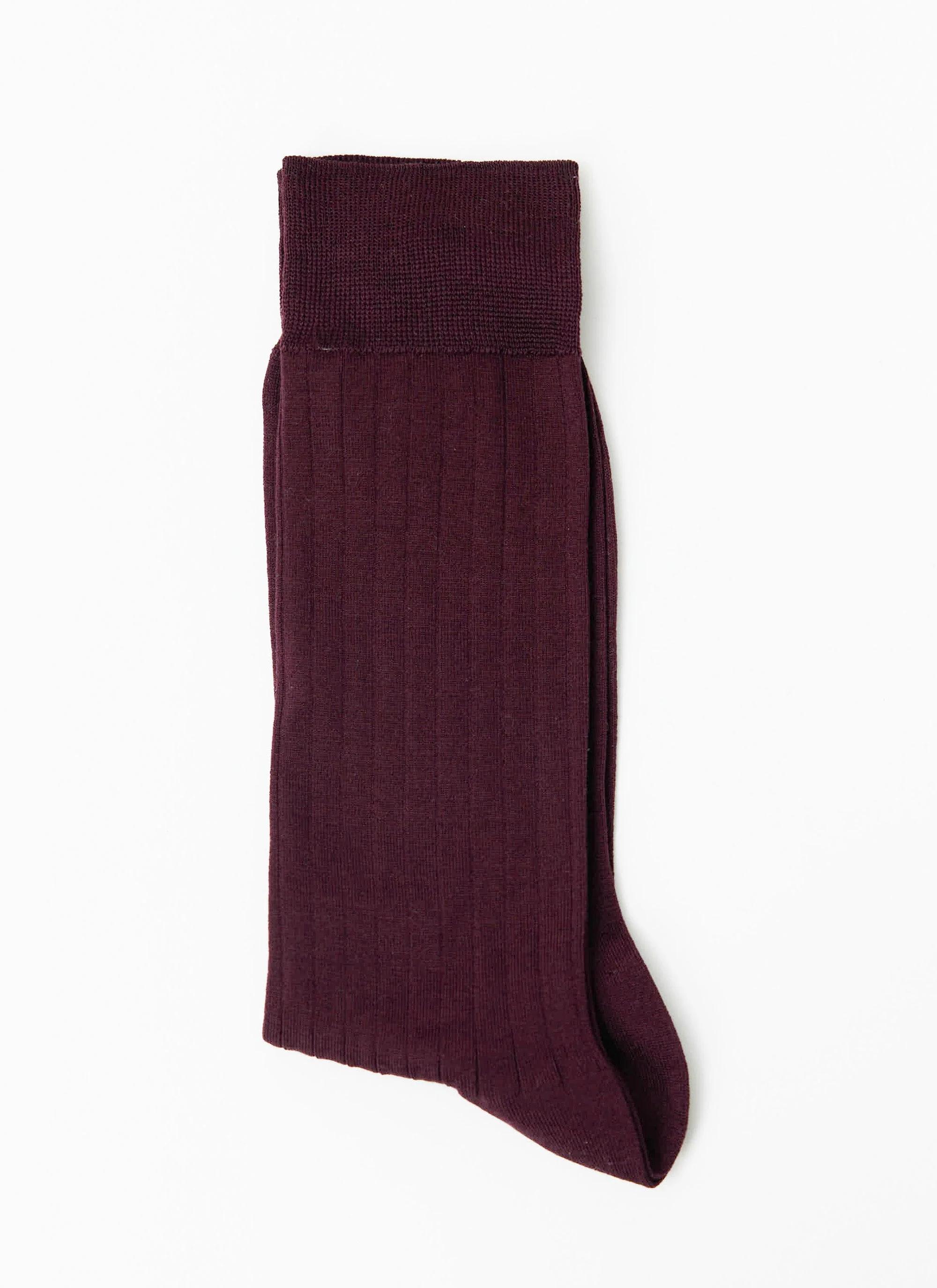 Loafer Dress Socks | Cotton | Merlot - Image 3