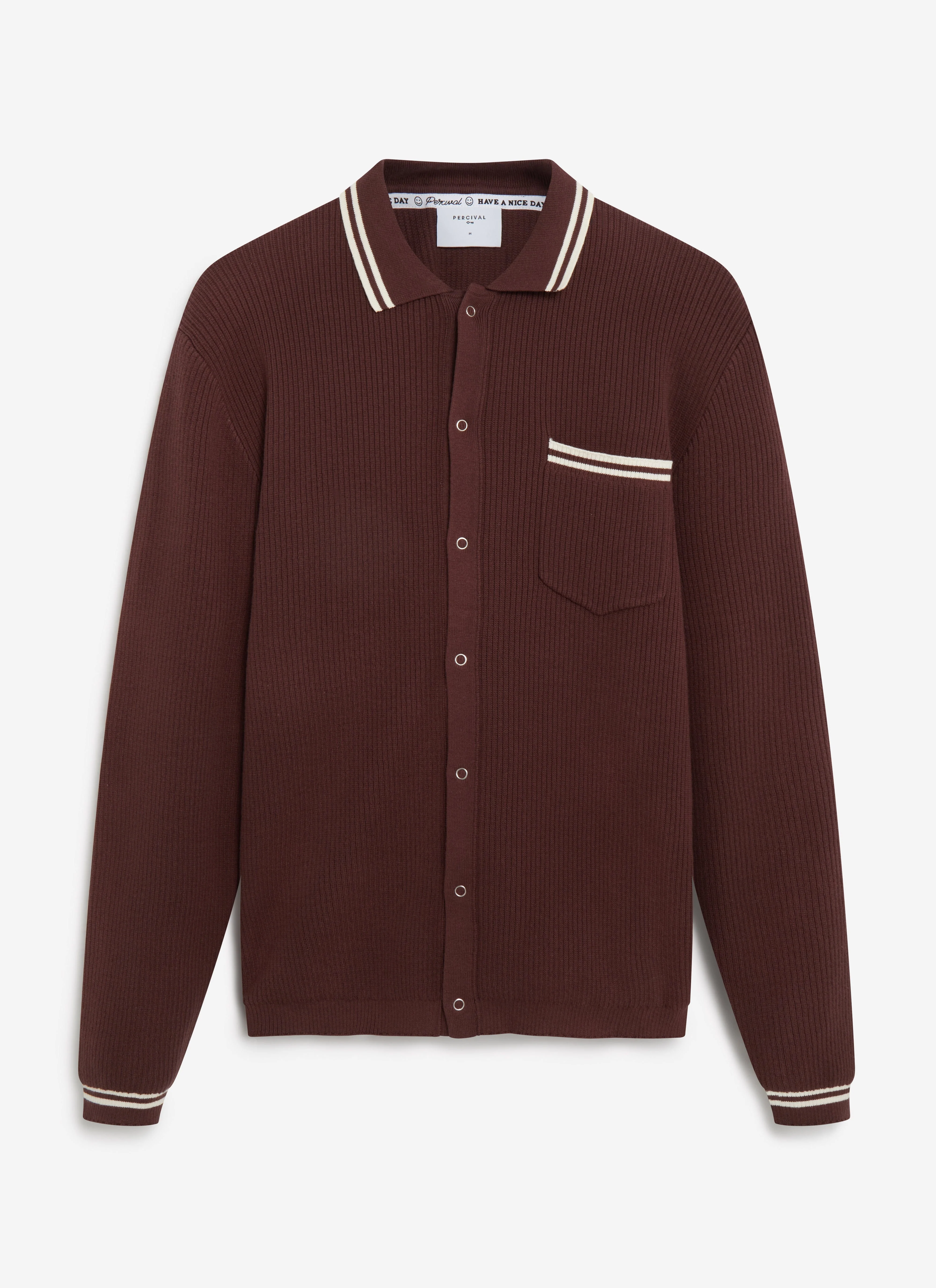 Pablo Cotton Knitted Shirt | Long Sleeve | Espresso - Image 6