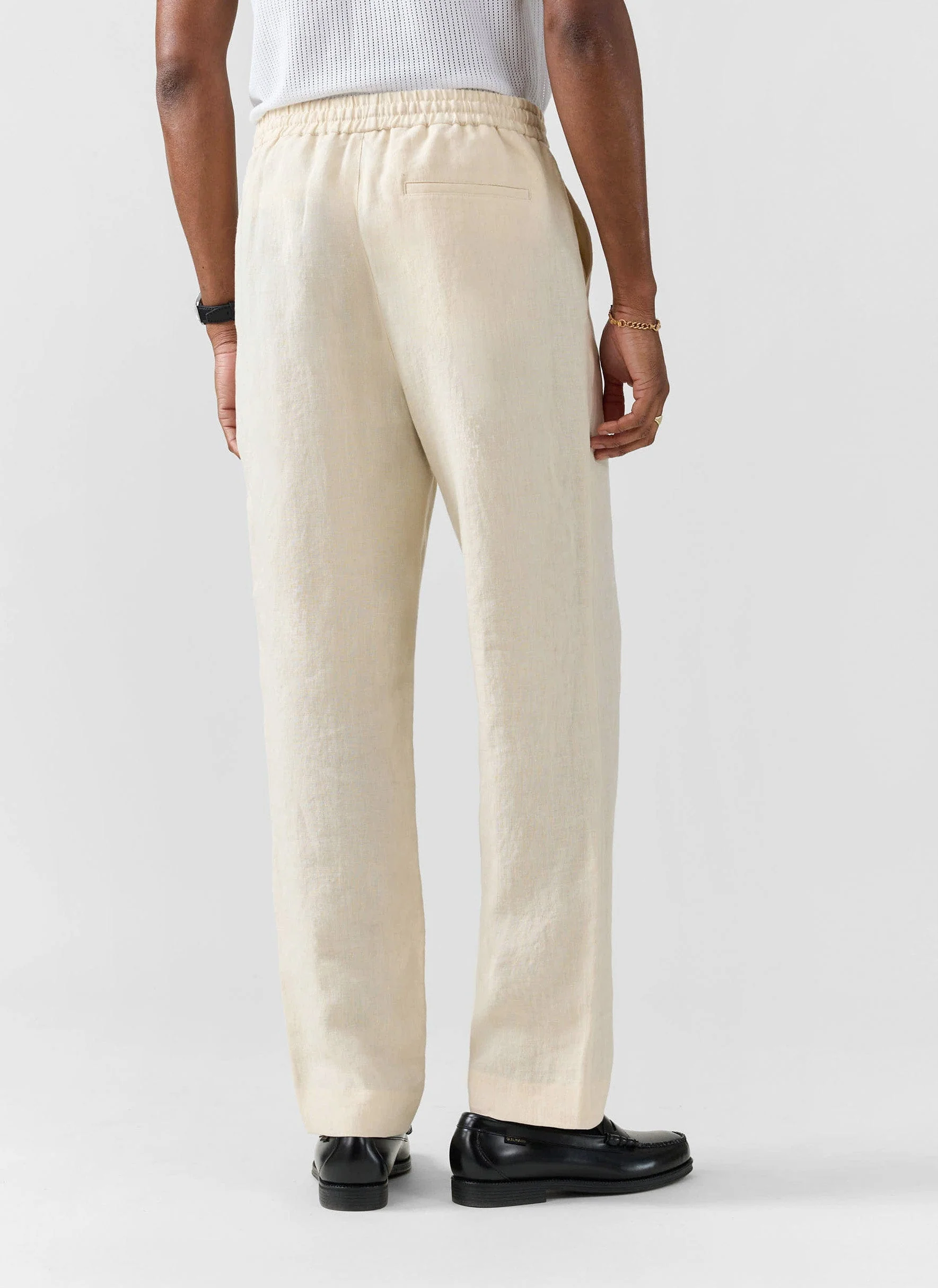 Lorena Wide Leg Trousers | Linen | Cream - Image 4