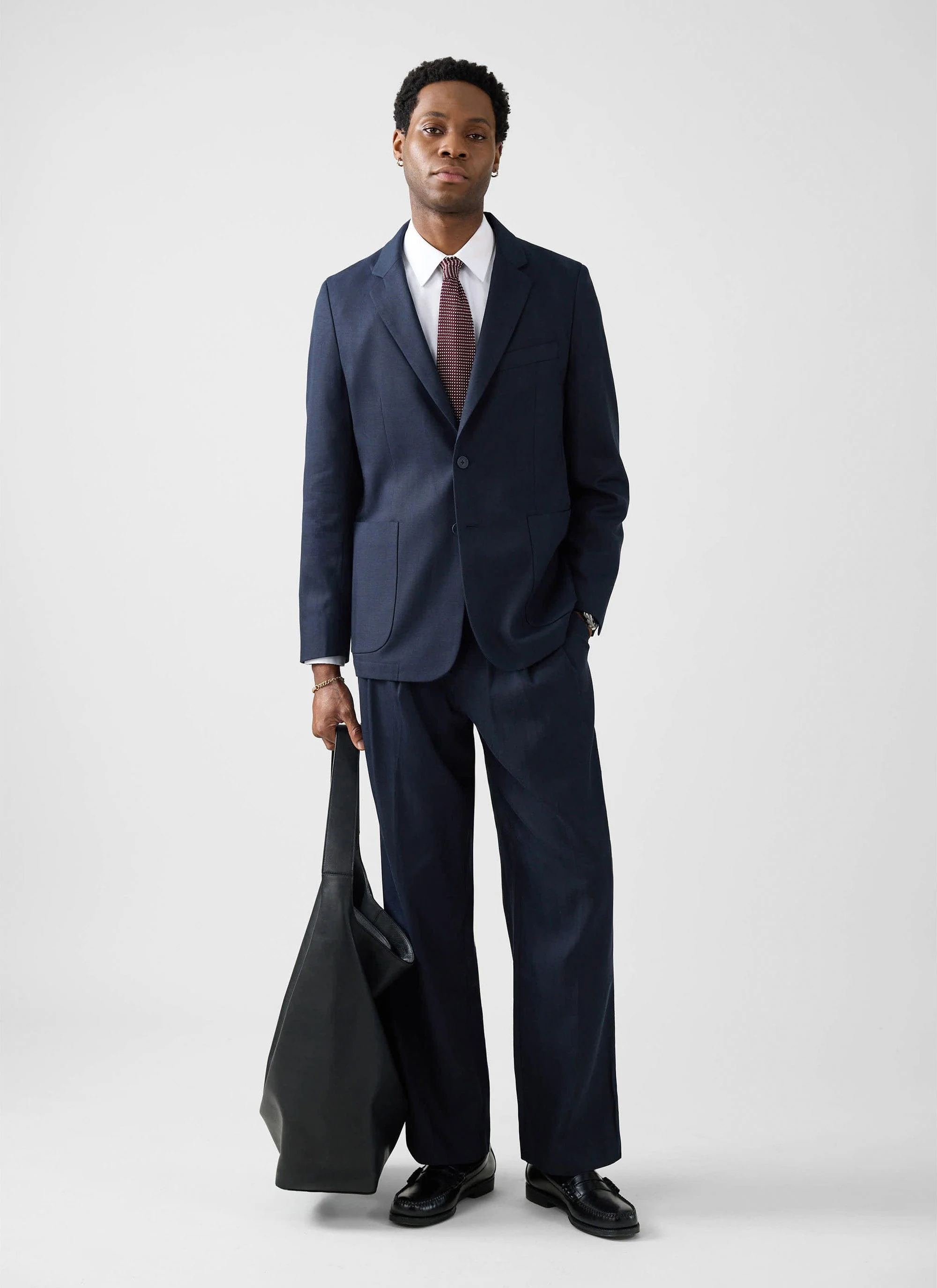 Lyocell Regular Blazer | Navy - Image 6