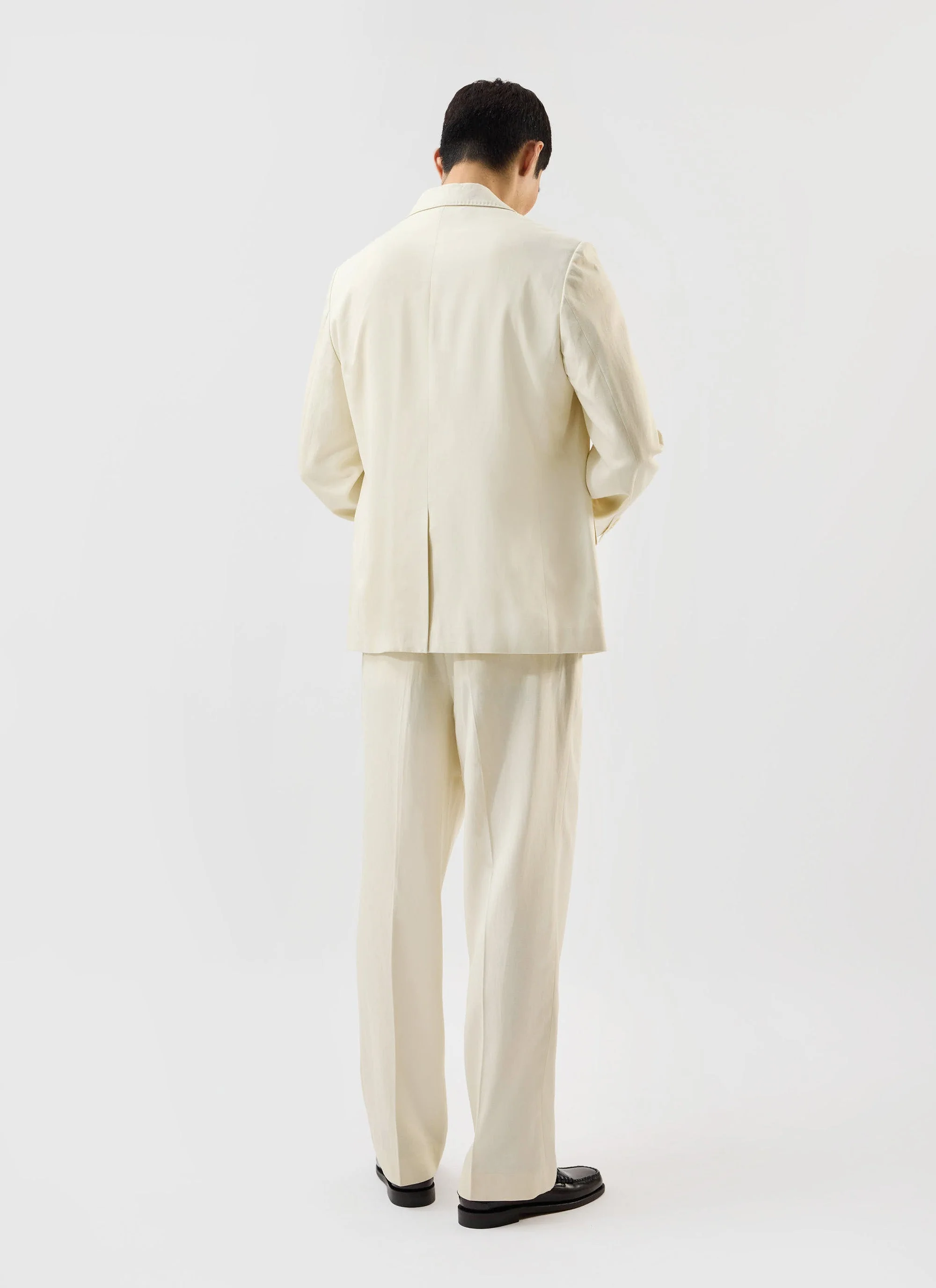 Lyocell Tailored Blazer | Percival x Warren | Cream - Image 5