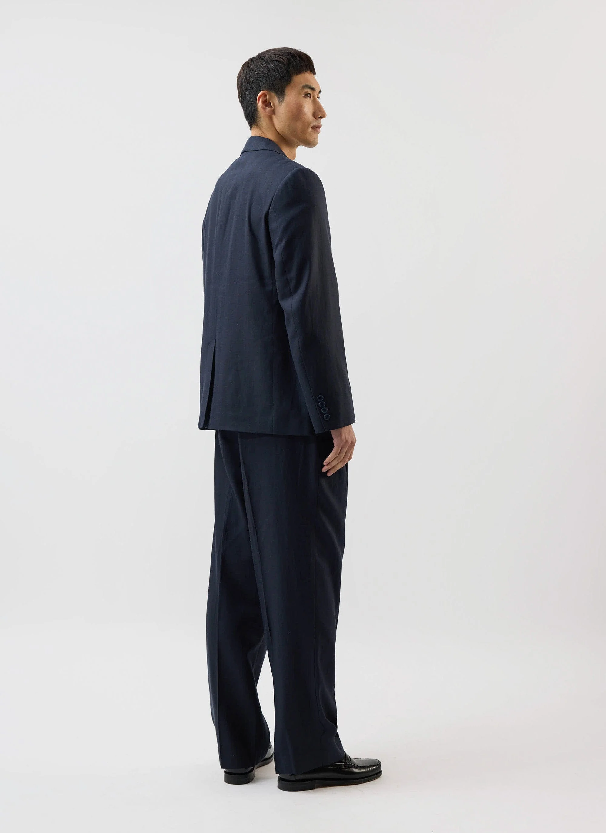 Lyocell Tailored Blazer | Percival x Warren | Navy - Image 8