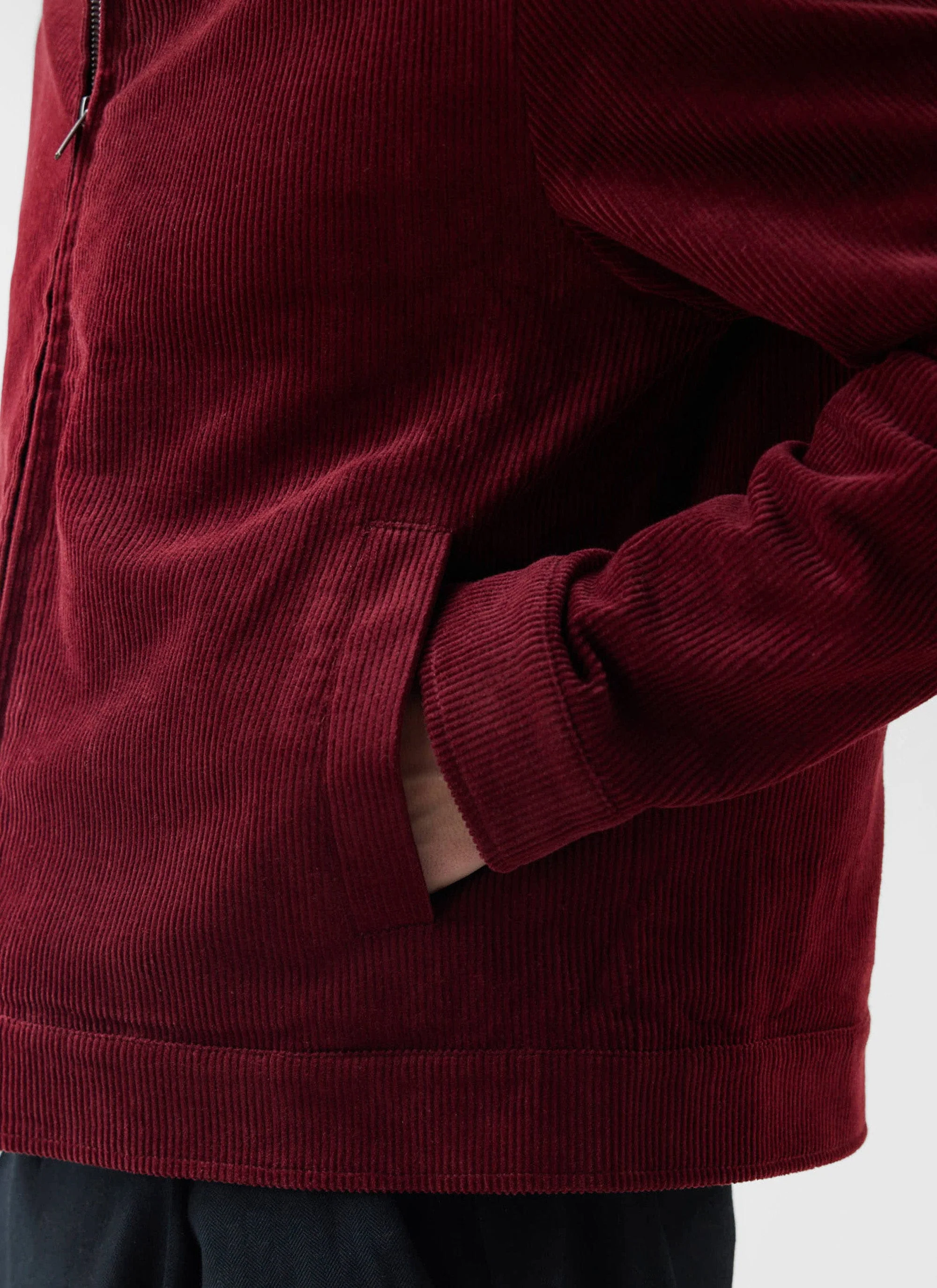 Marcel Cord Jacket | Cotton | Burgundy - Image 5