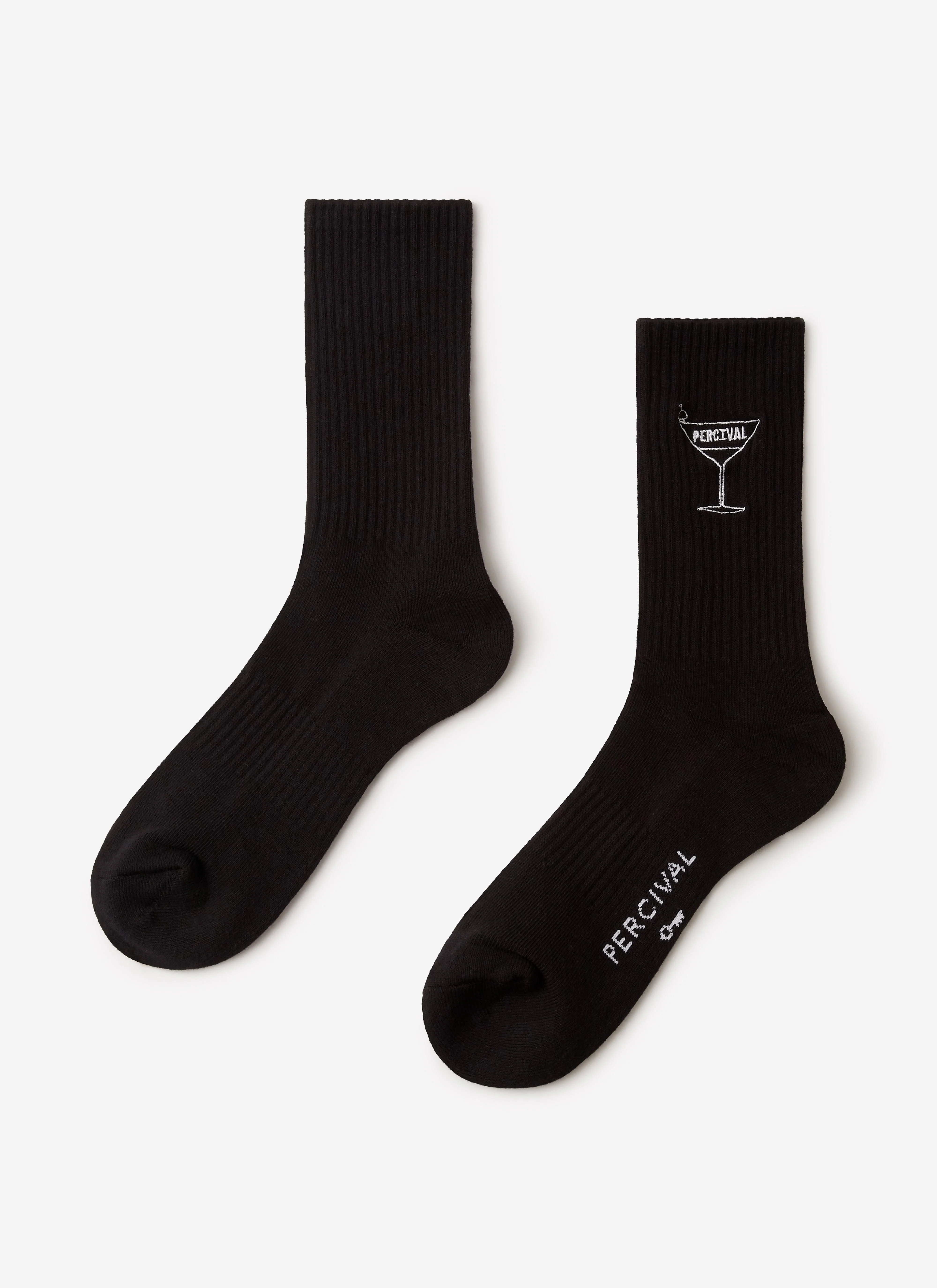 Martini Embroidered Socks | Black - Image 2