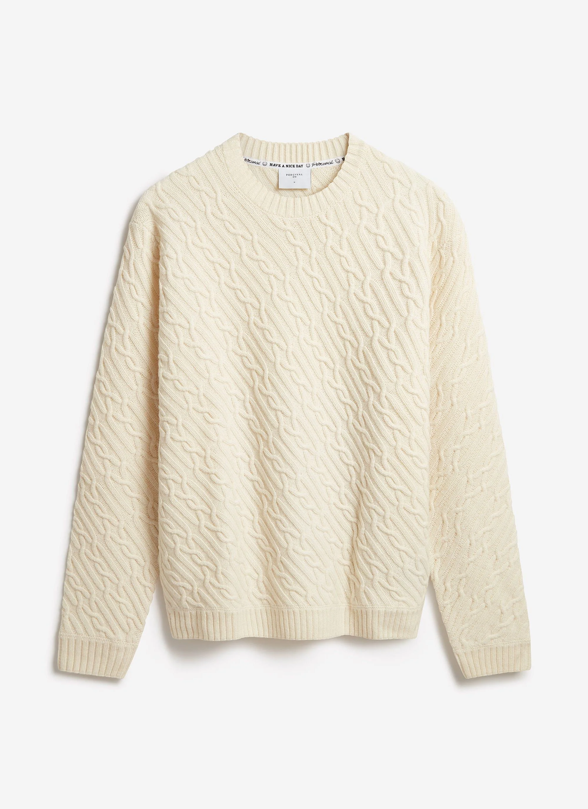 Melville Cable Knit Jumper | Wool | Cream - Image 7