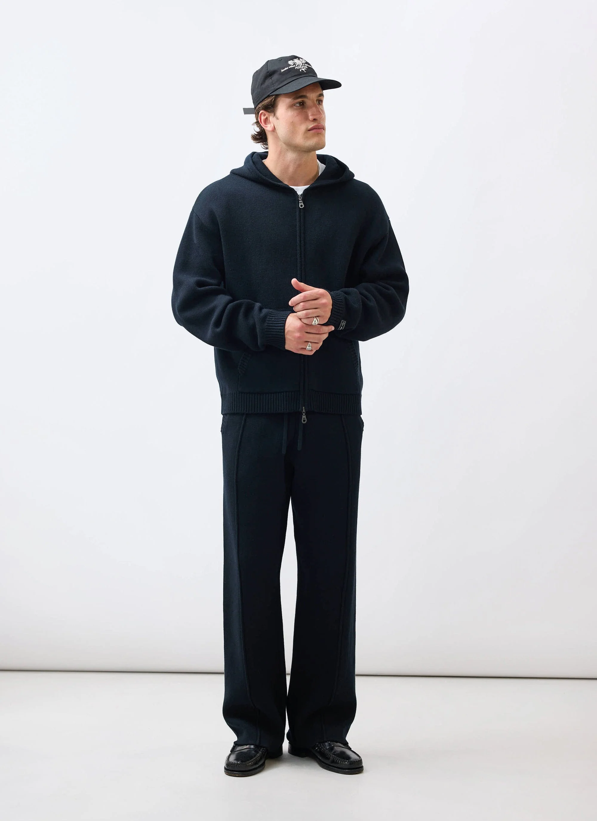 Chronicle Knitted Hoodie | Cotton | Black - Image 2