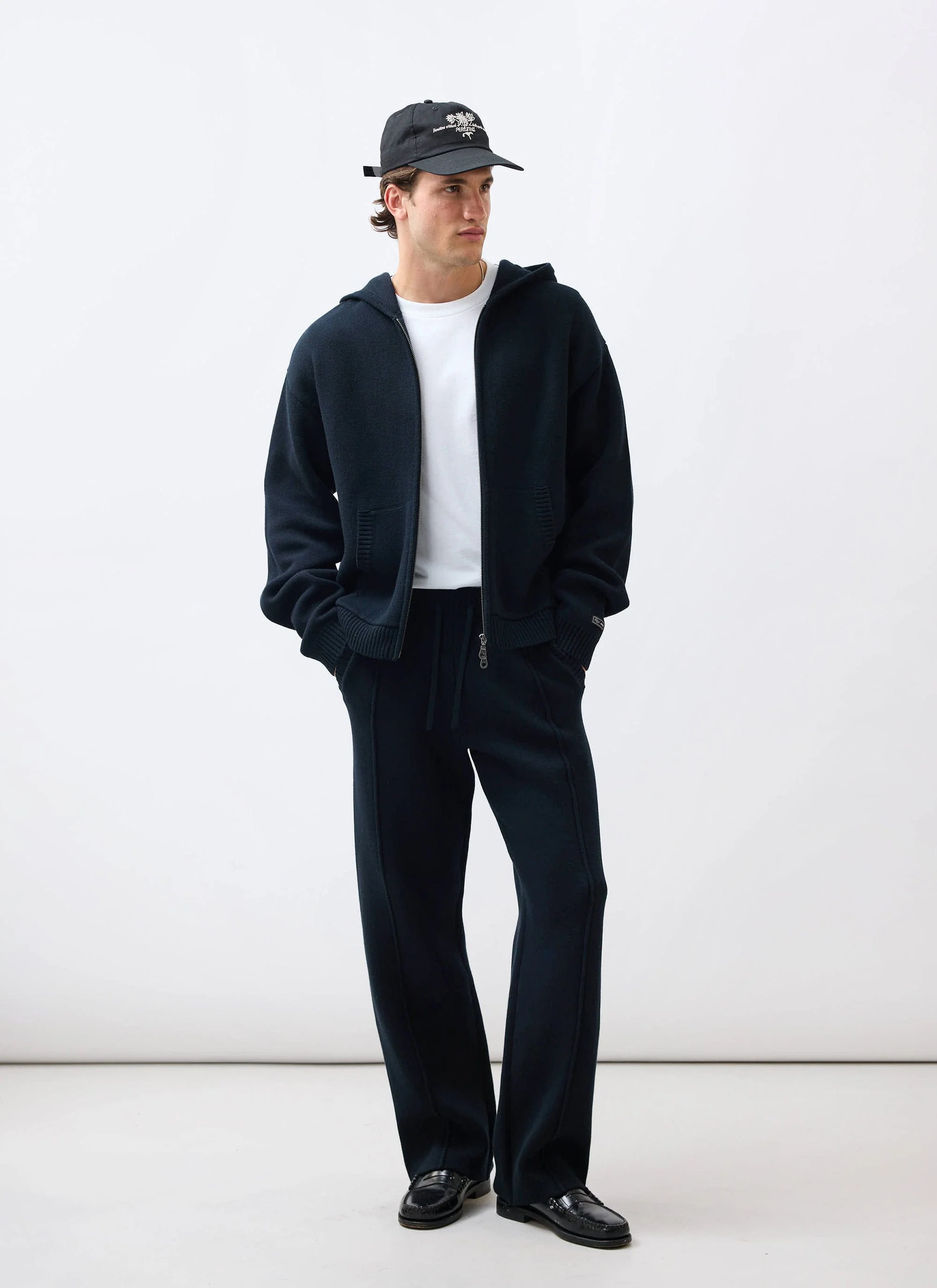 Chronicle Knitted Hoodie | Cotton | Black - Image 3